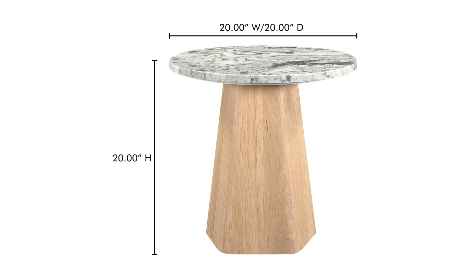 20" Green Onyx Marble Side Table