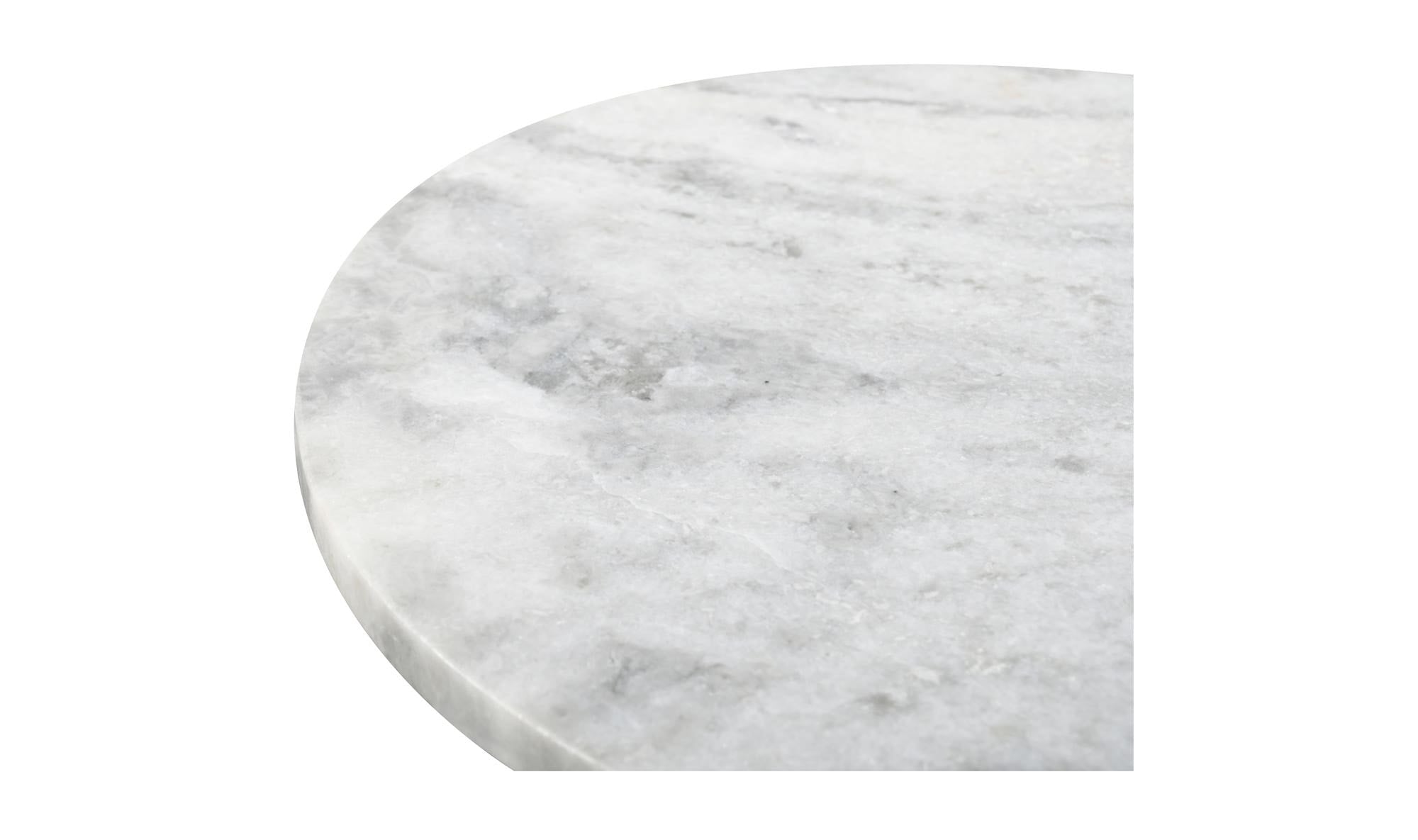 20" White Marble Side Table