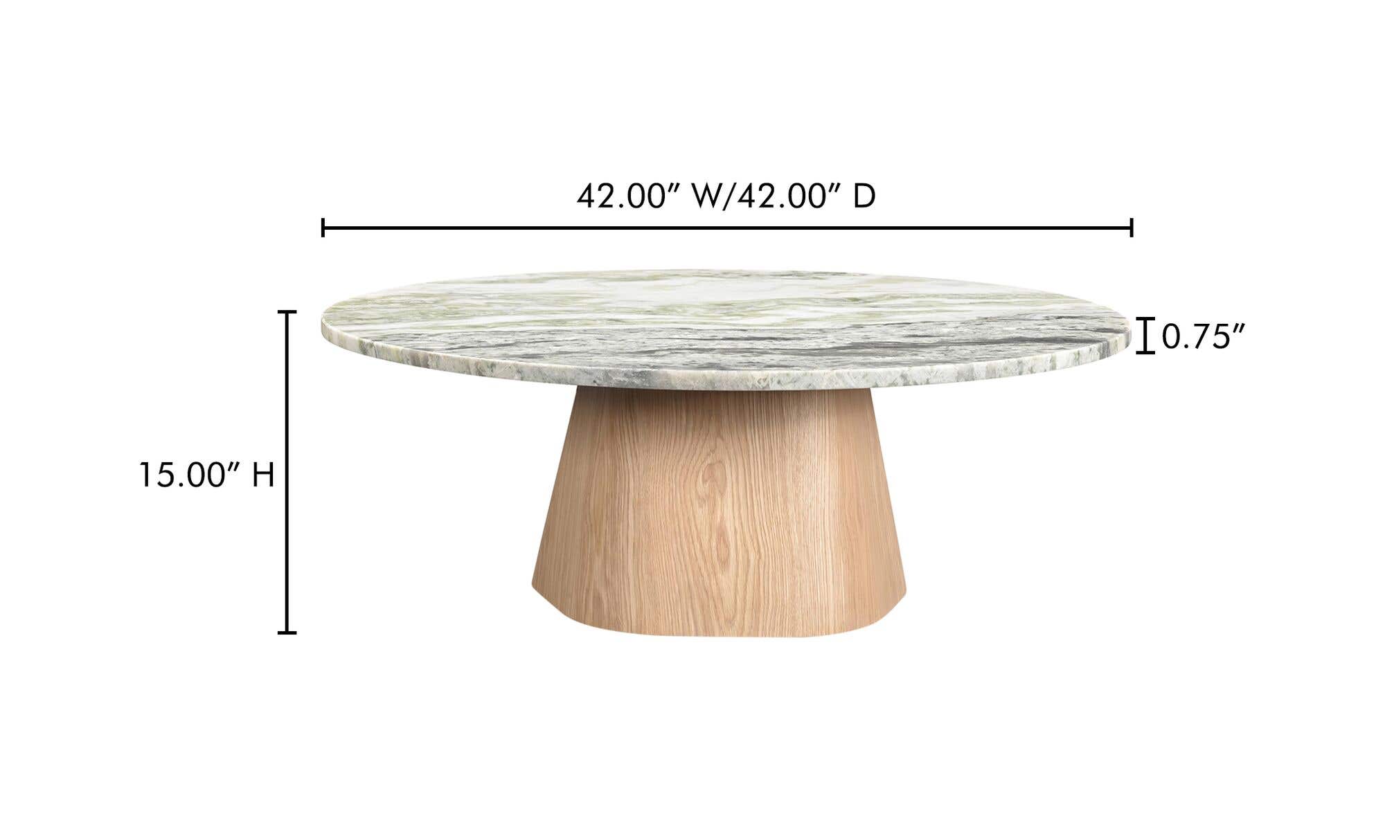 42" Green Onyx Marble Coffee Table
