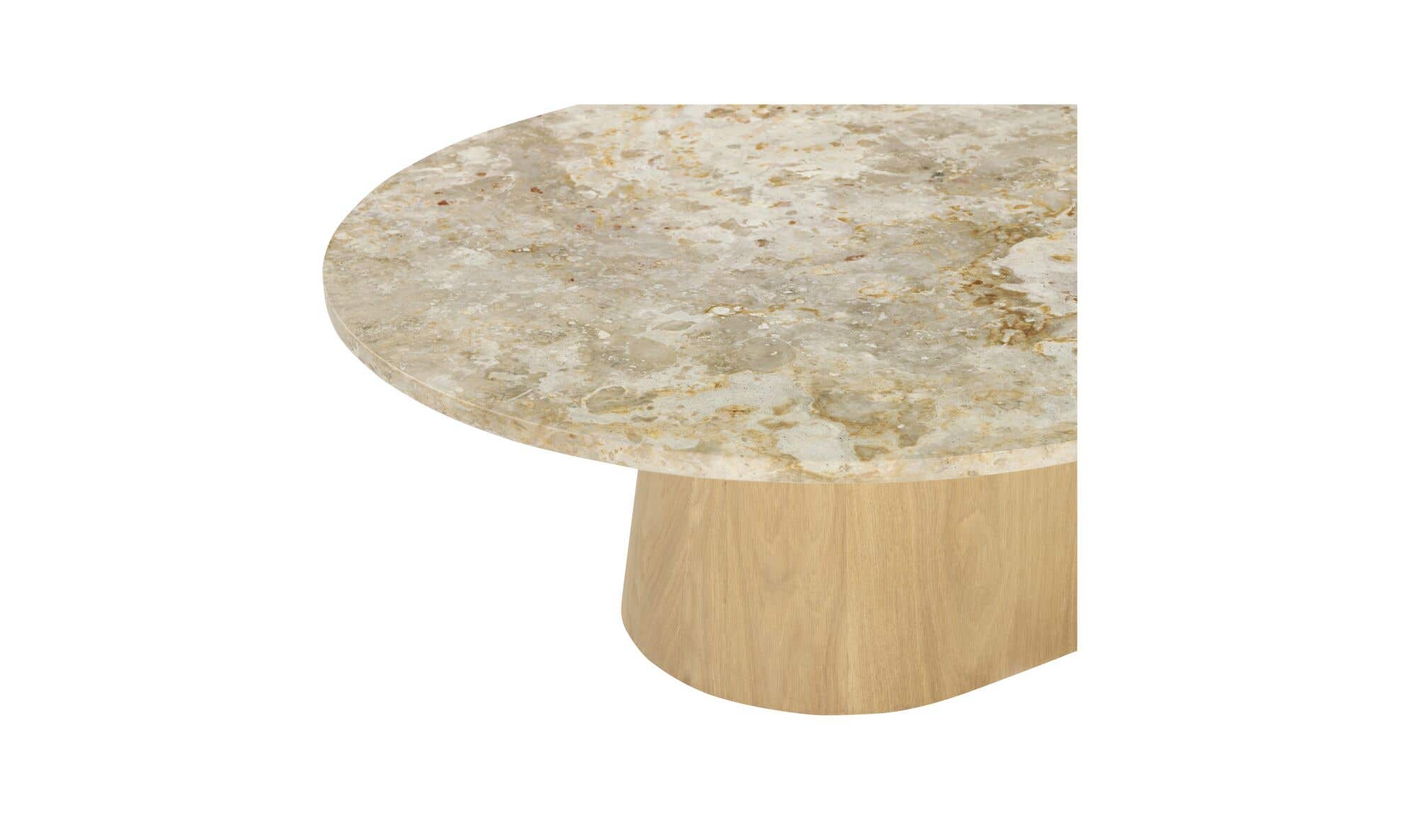 54" Panther Stone Marble Coffee Table
