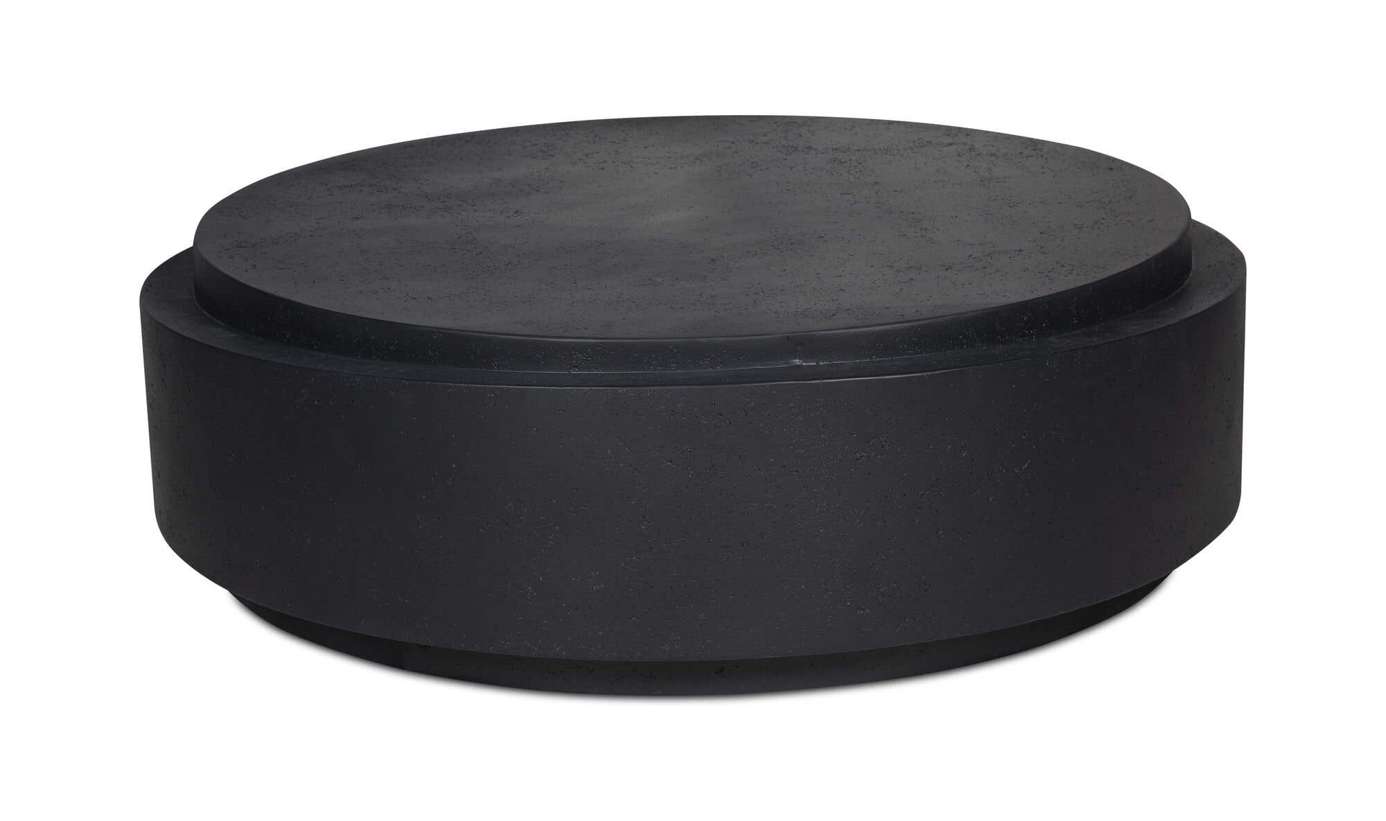 48" Black Concrete Coffee Table