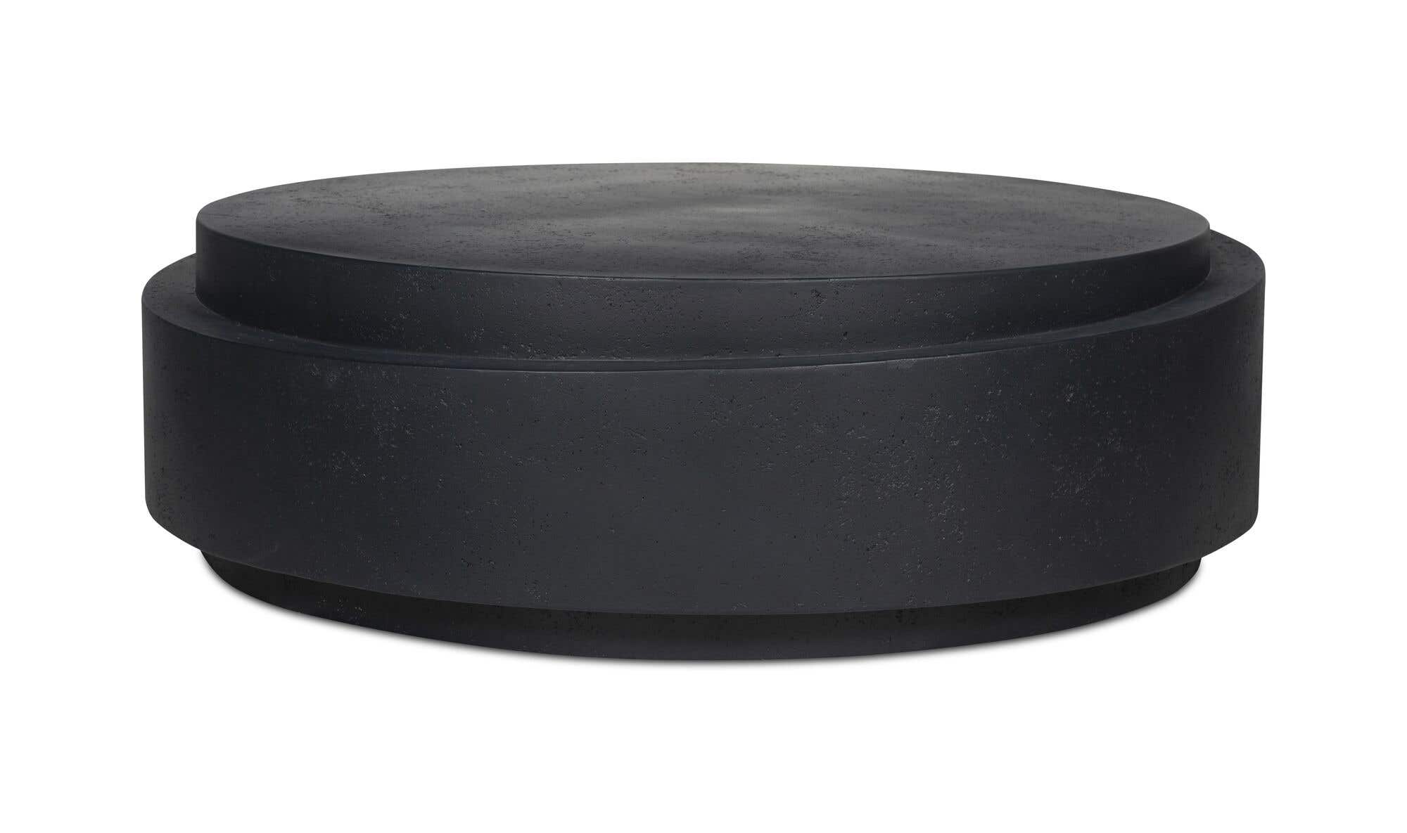 48" Black Concrete Coffee Table