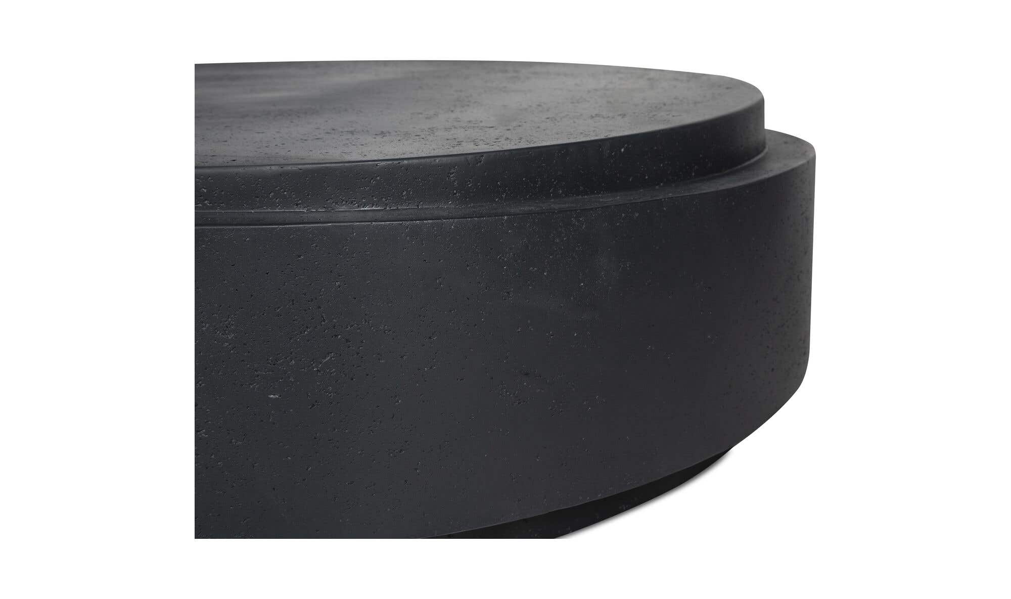 48" Black Concrete Coffee Table