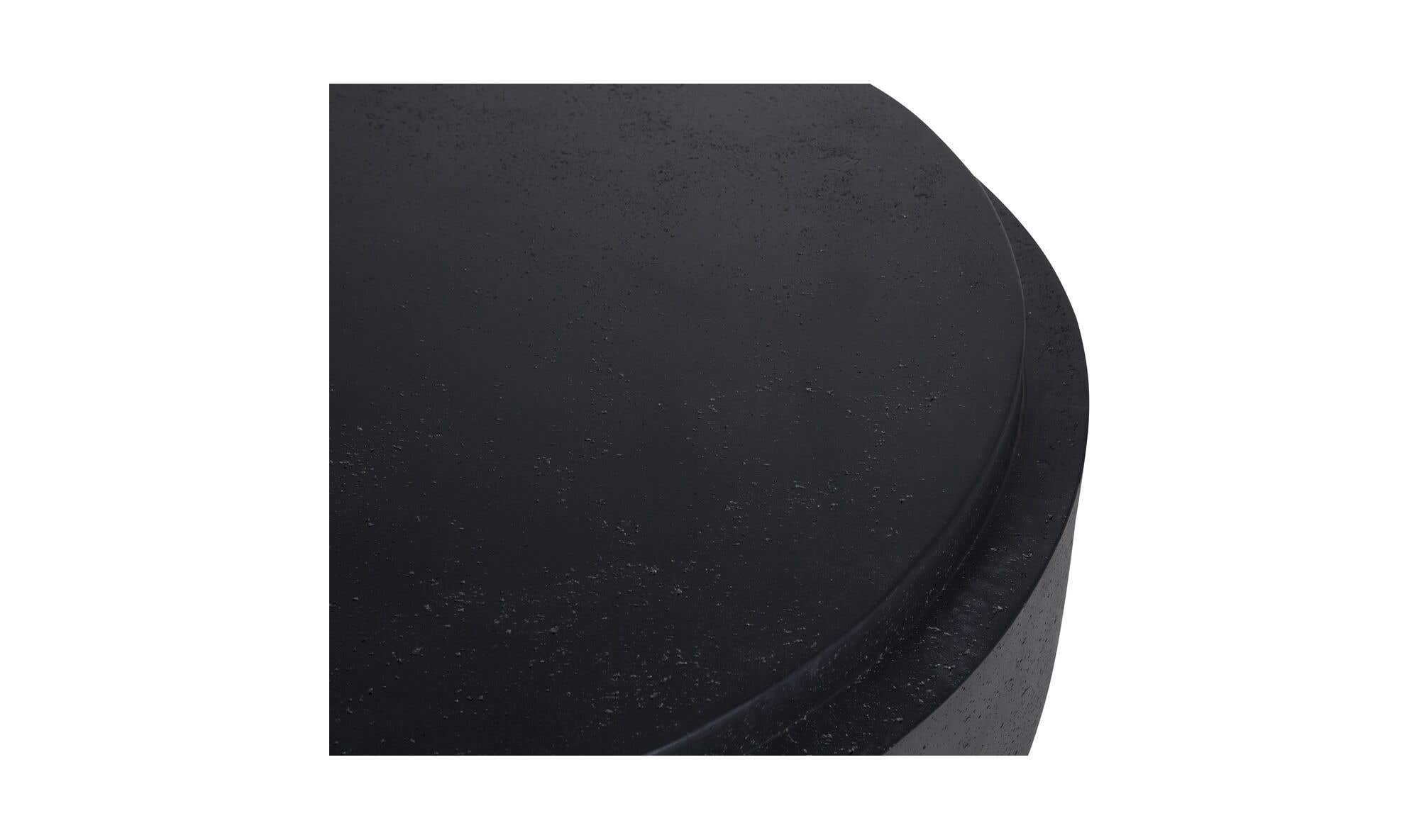 48" Black Concrete Coffee Table