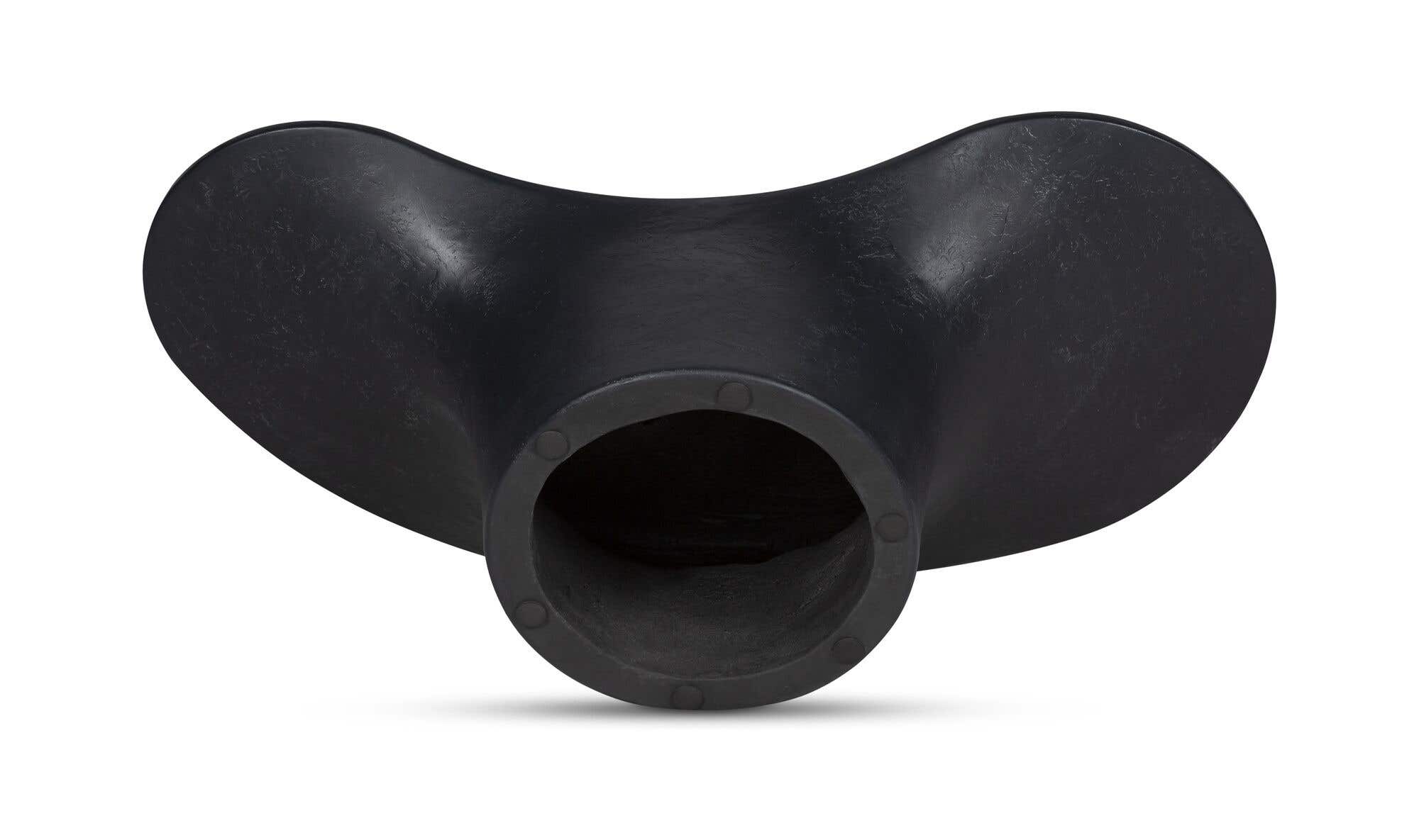 47" Black Concrete Outdoor Coffee Table