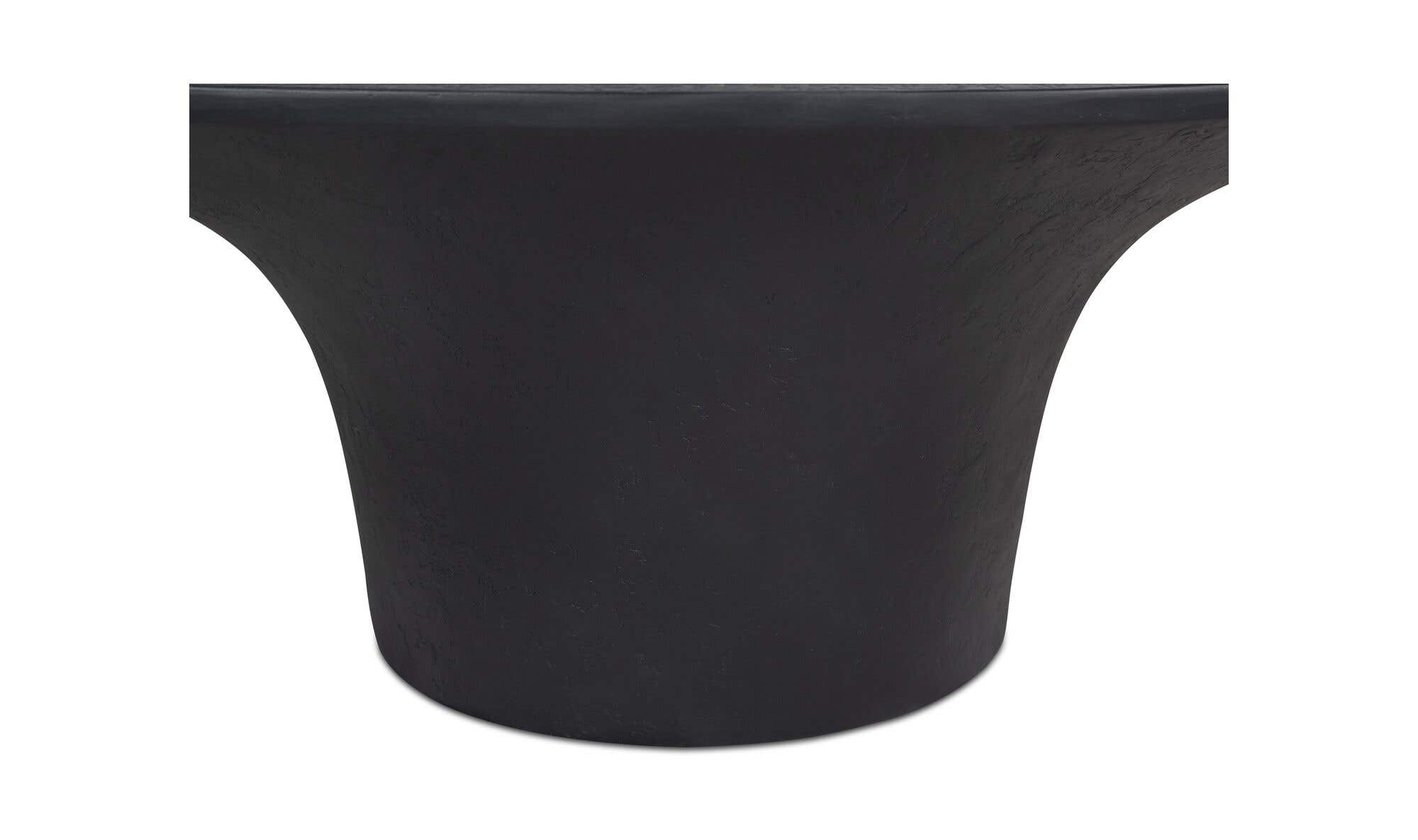 47" Black Concrete Outdoor Coffee Table