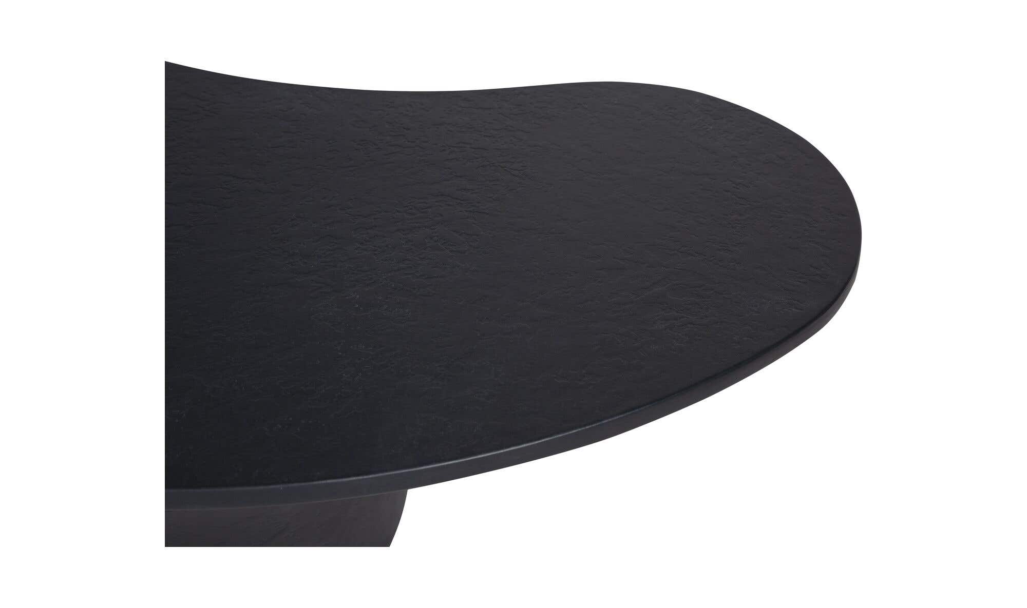 47" Black Concrete Outdoor Coffee Table