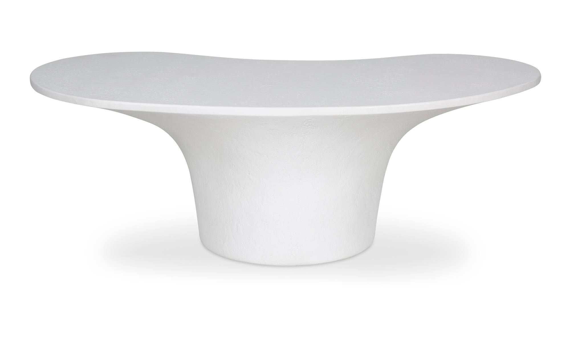 47" White Concrete Outdoor Coffee Table