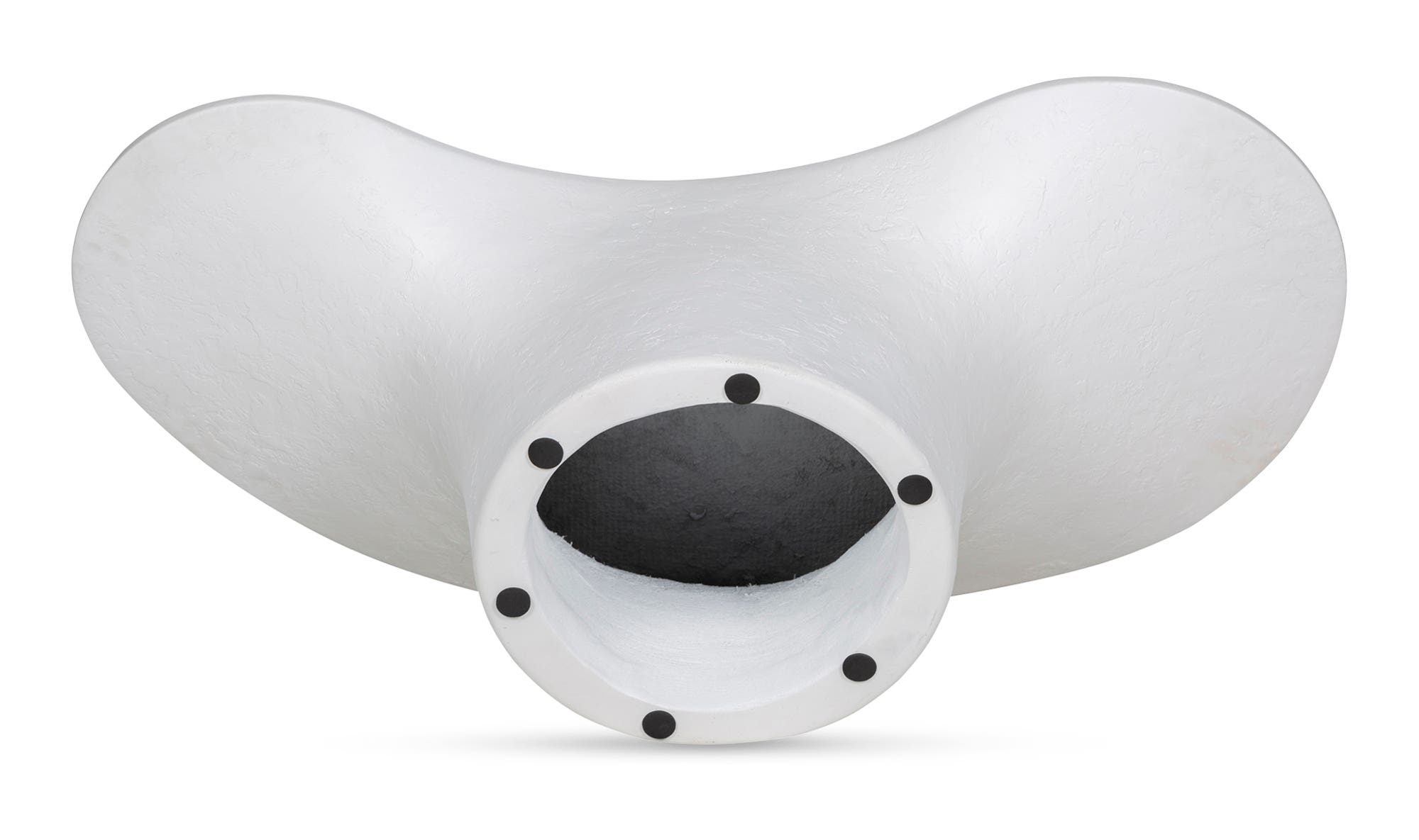 47" White Concrete Outdoor Coffee Table