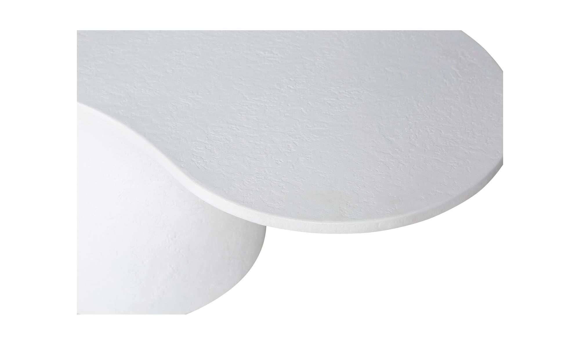 47" White Concrete Outdoor Coffee Table