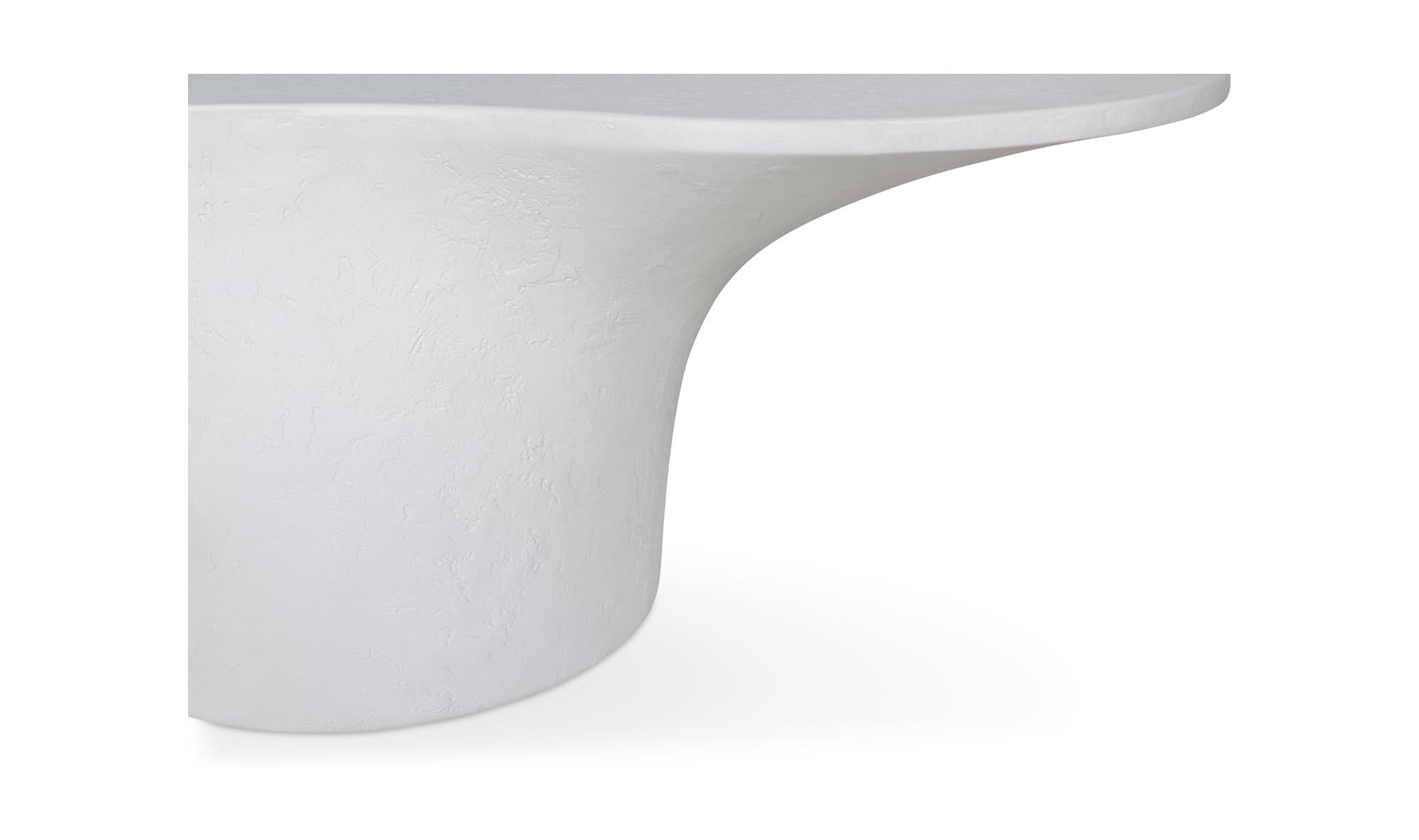 47" White Concrete Outdoor Coffee Table