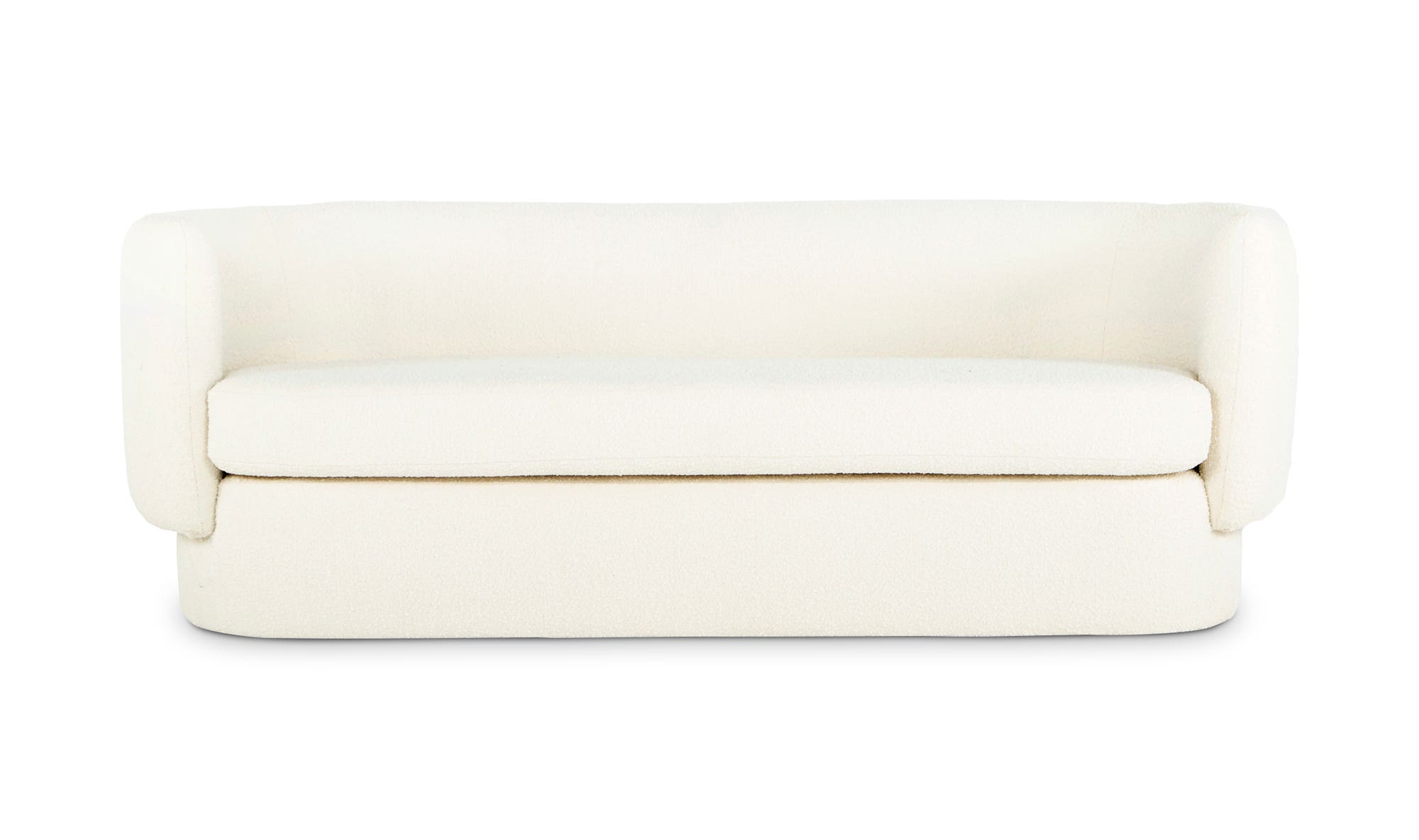 83.75" White Upholstered Sofa