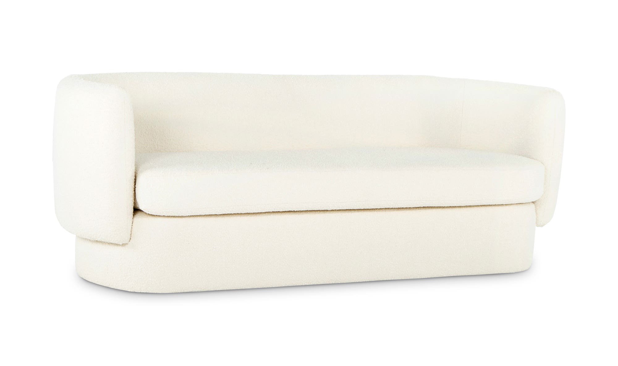 83.75" White Upholstered Sofa