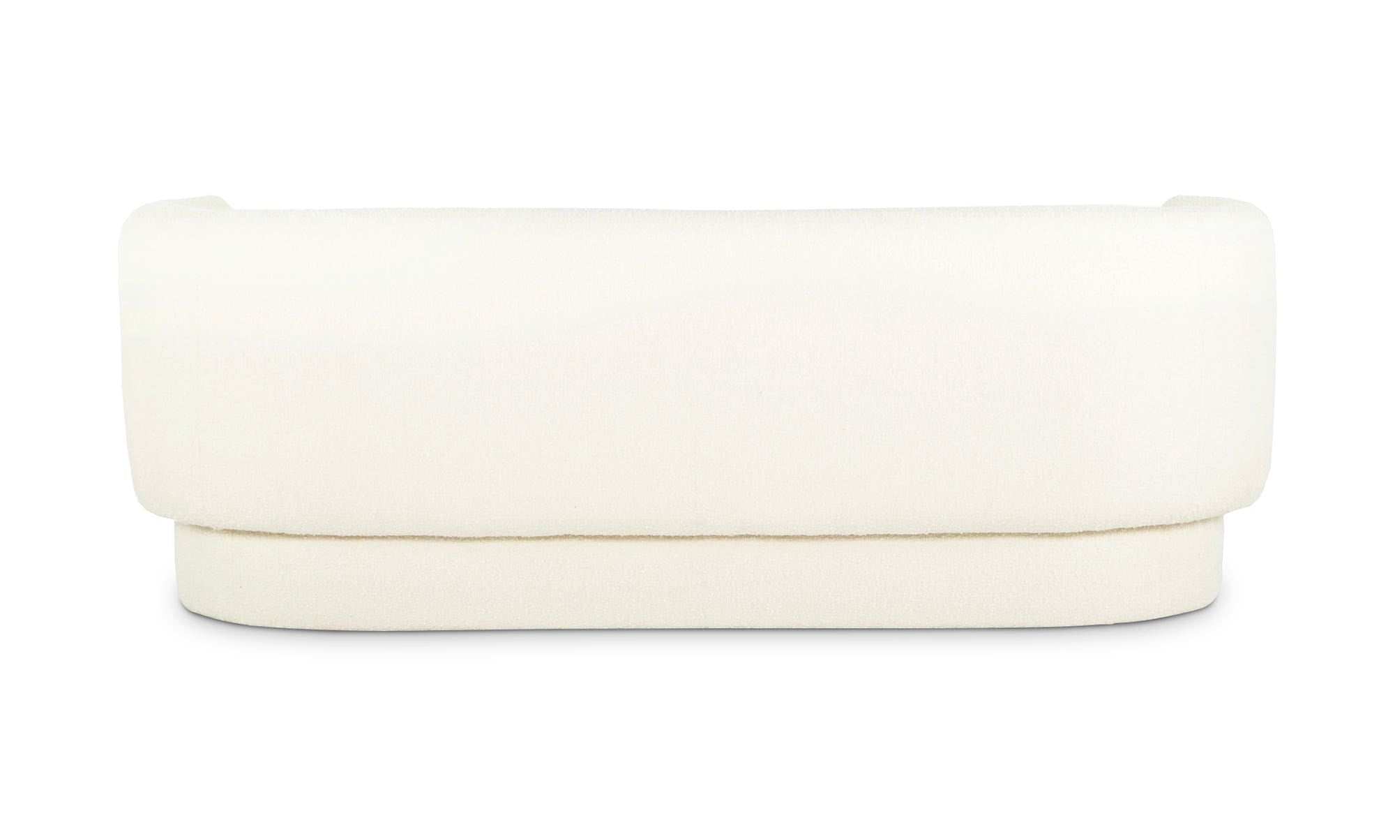83.75" White Upholstered Sofa