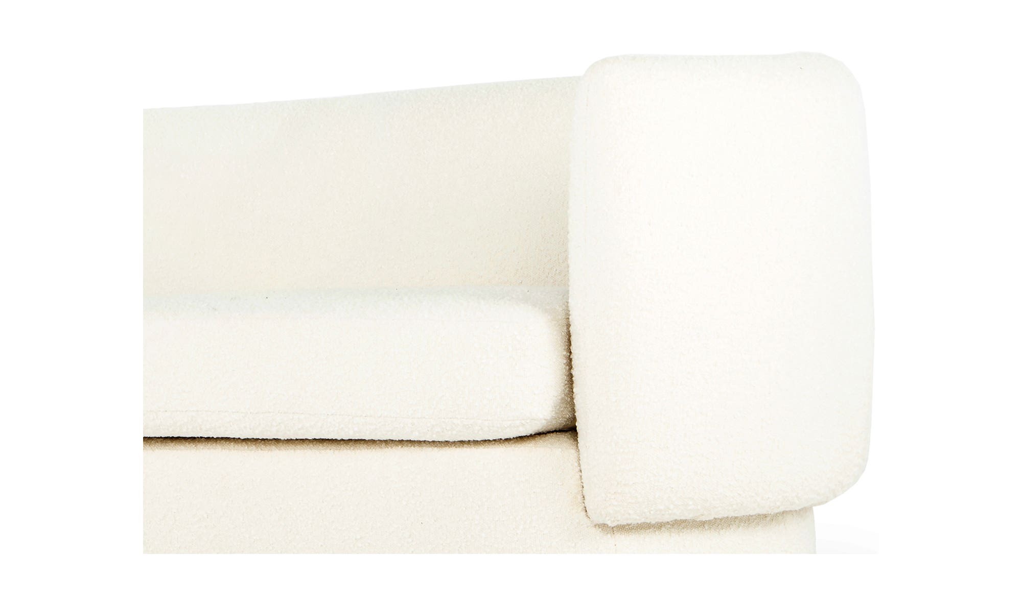 83.75" White Upholstered Sofa