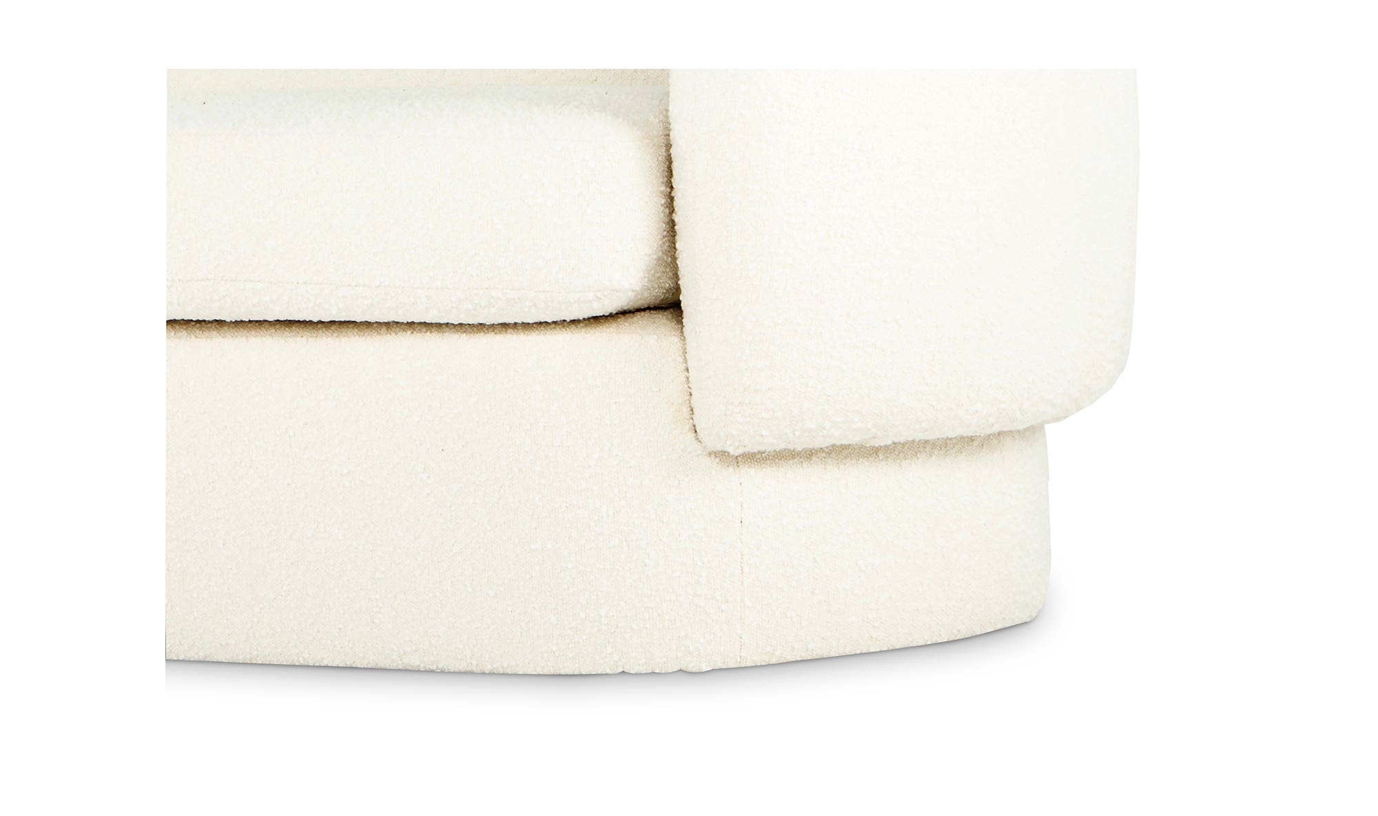 83.75" White Upholstered Sofa