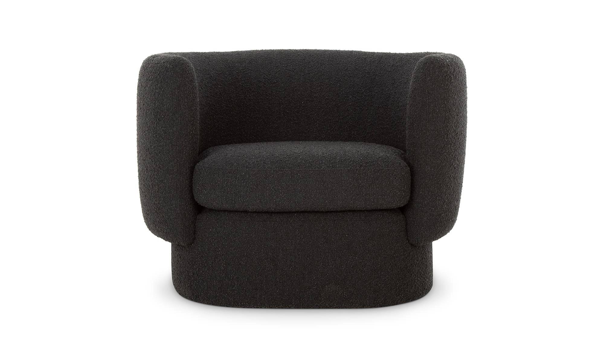 40" Maya Black Upholstered Accent Chair