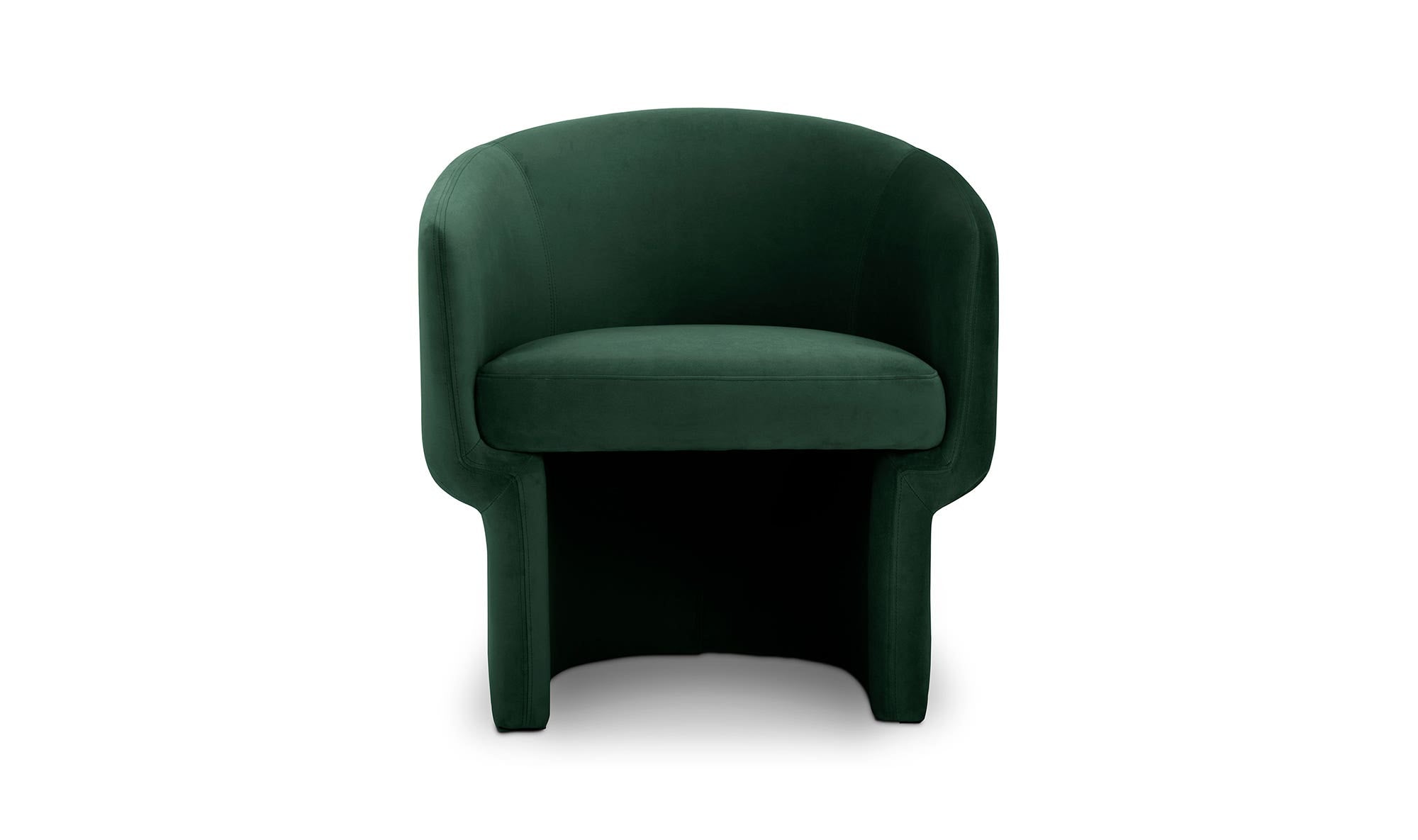 27.5" Dark Green Upholstered Accent Chair