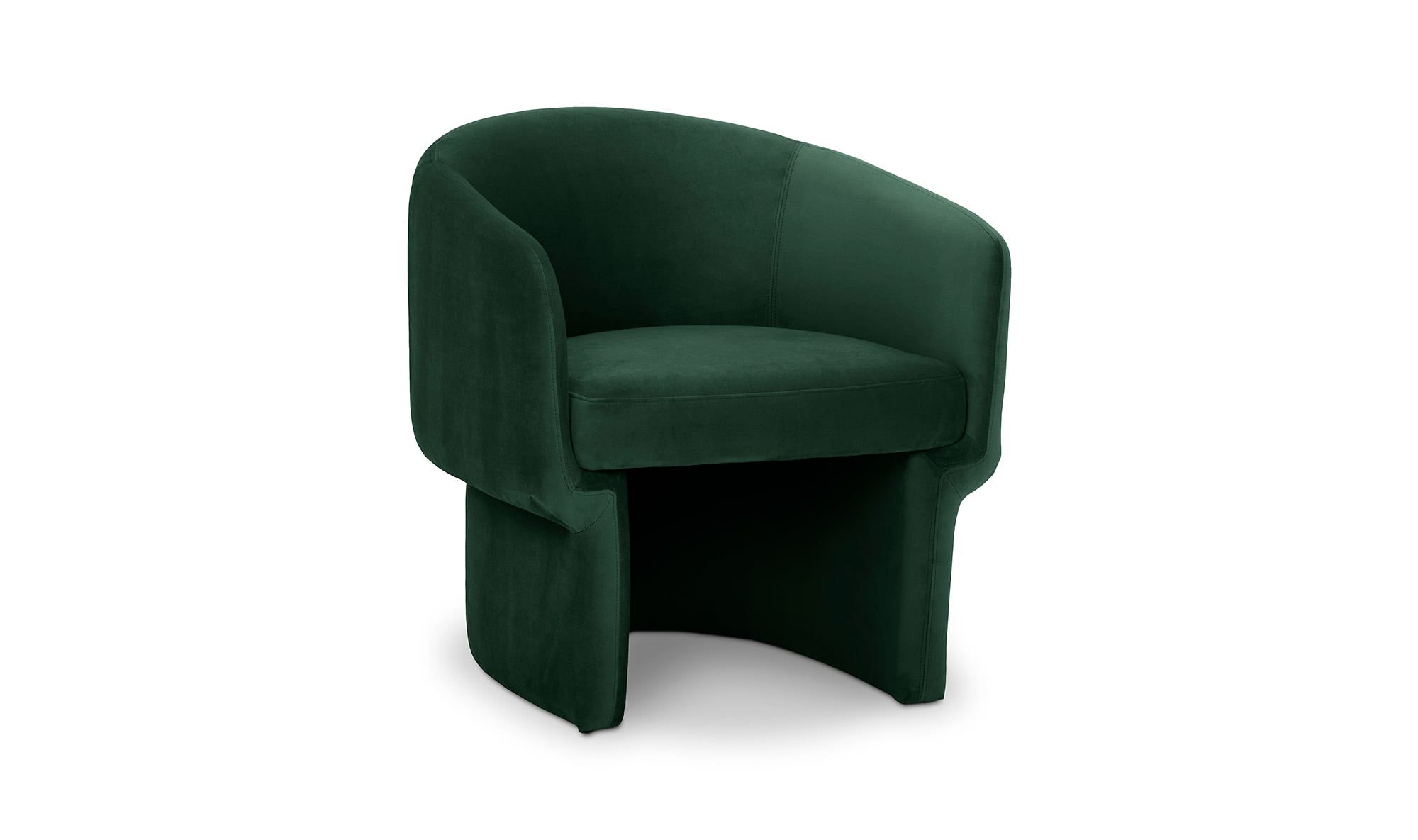 27.5" Dark Green Upholstered Accent Chair