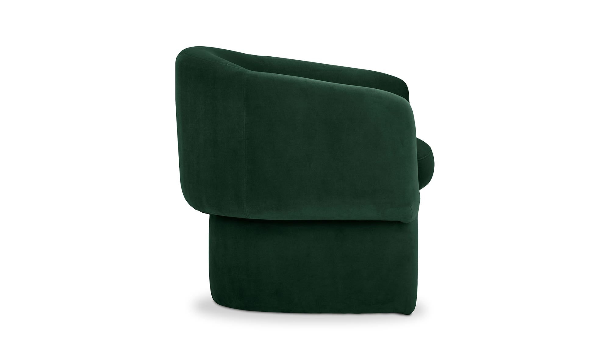 27.5" Dark Green Upholstered Accent Chair
