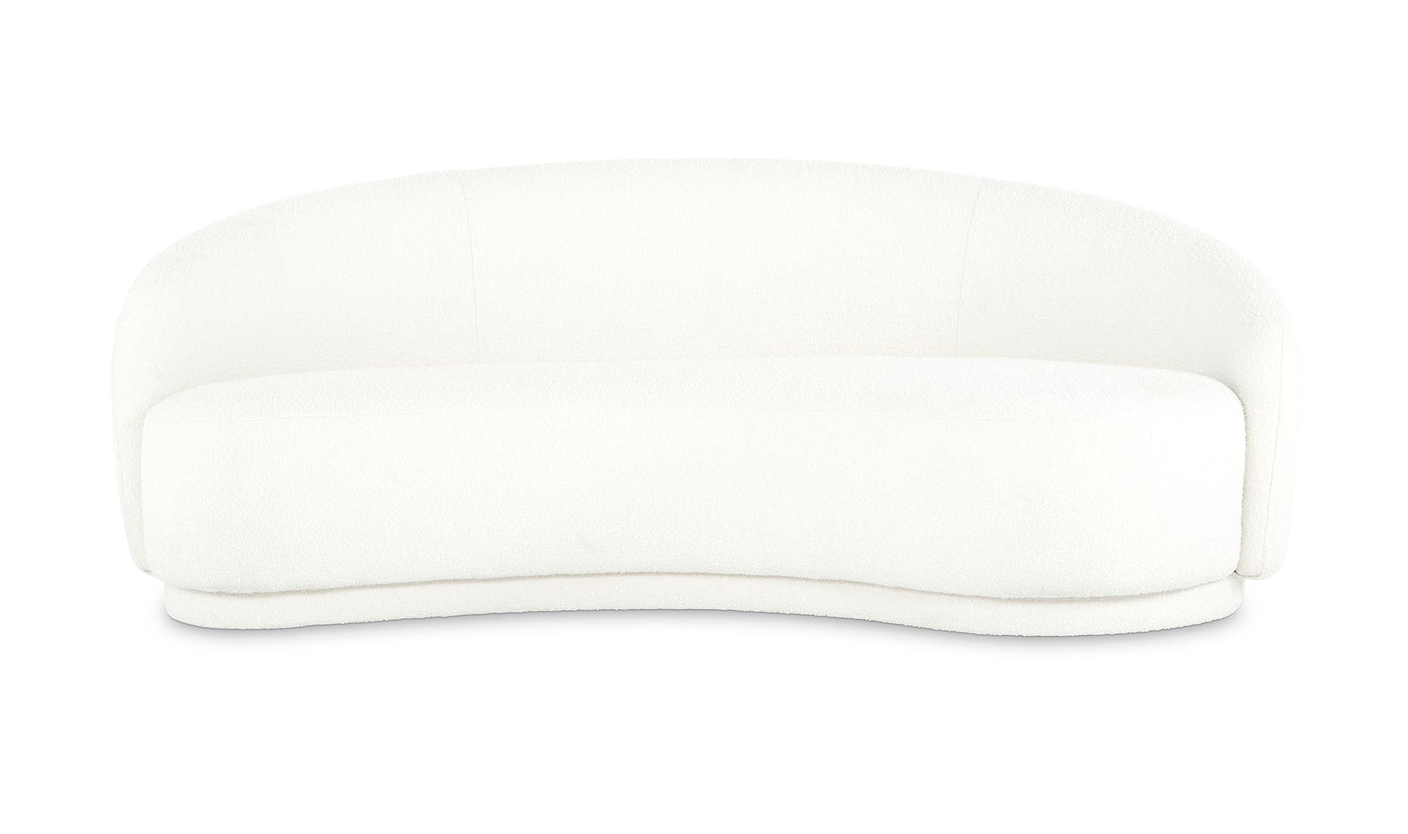 82.25" Cream White Boucle Sofa