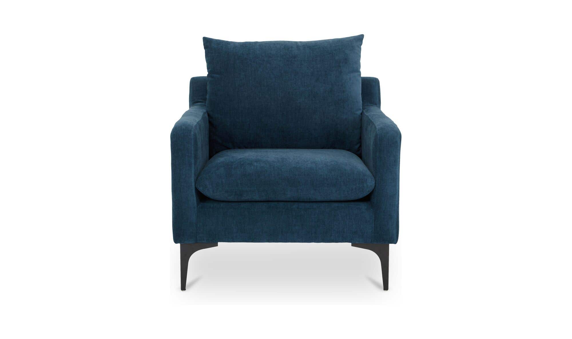 30.25" Blue Upholstered Accent Chair