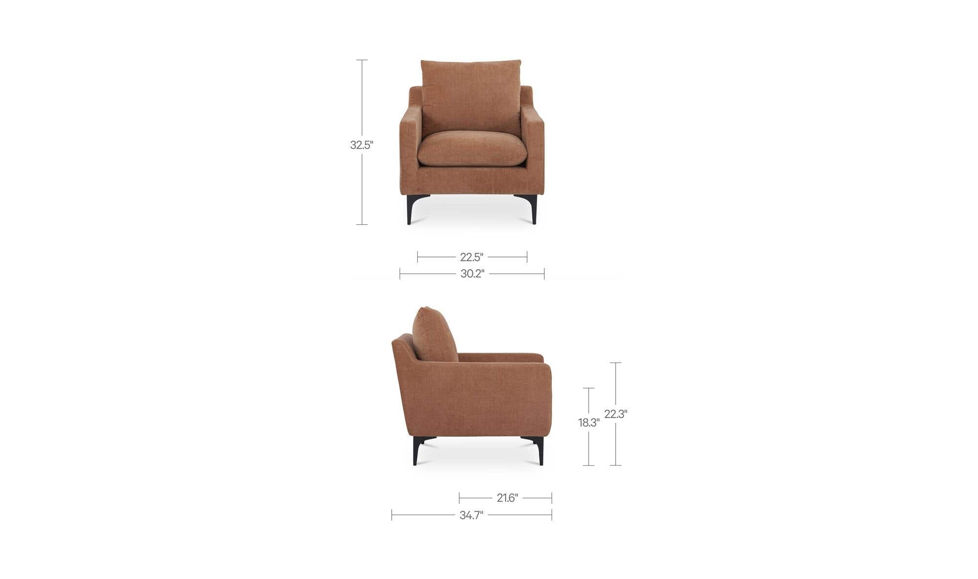 30.25" Pink Upholstered Accent Chair