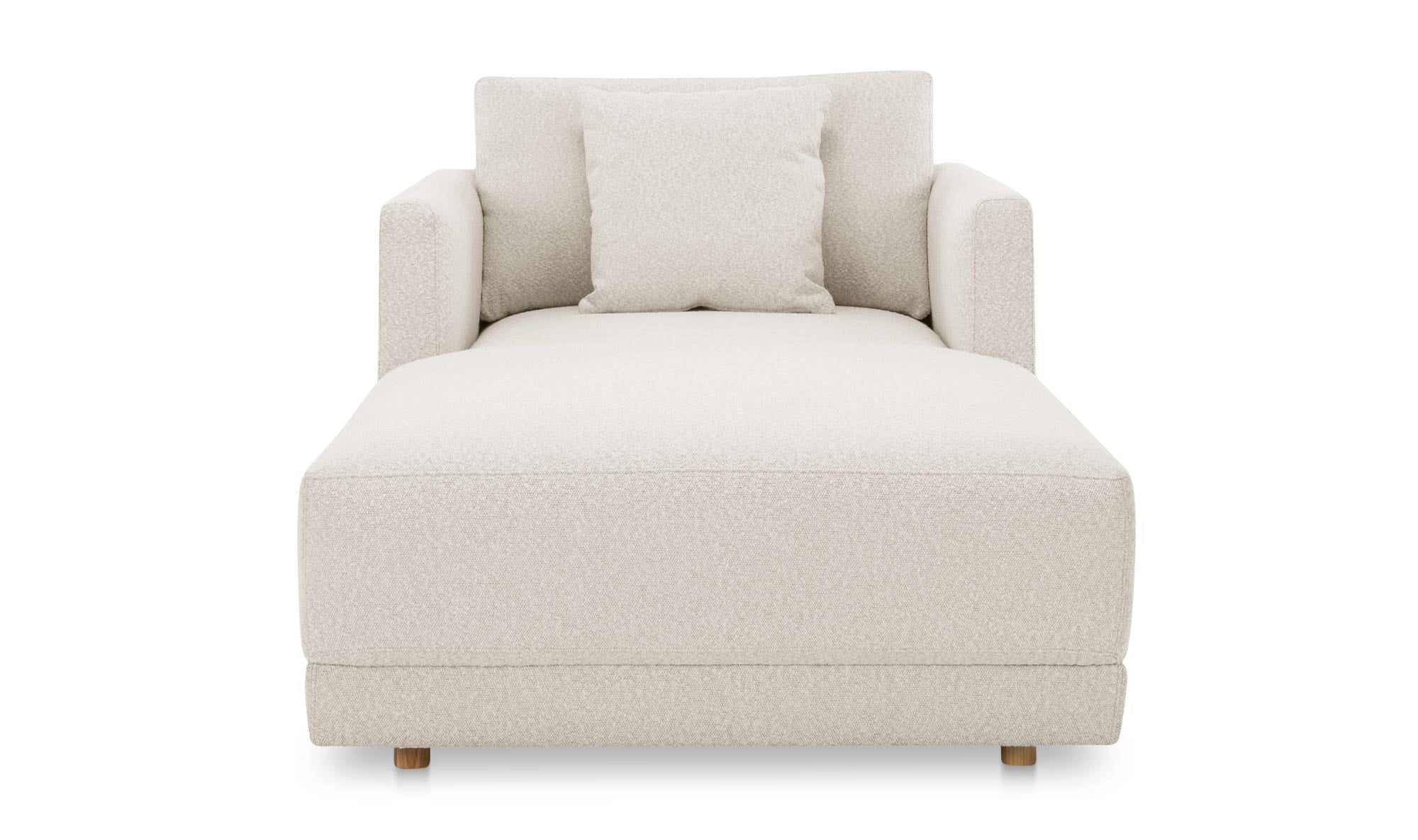 39.5" Oyster Upholstered Chaise