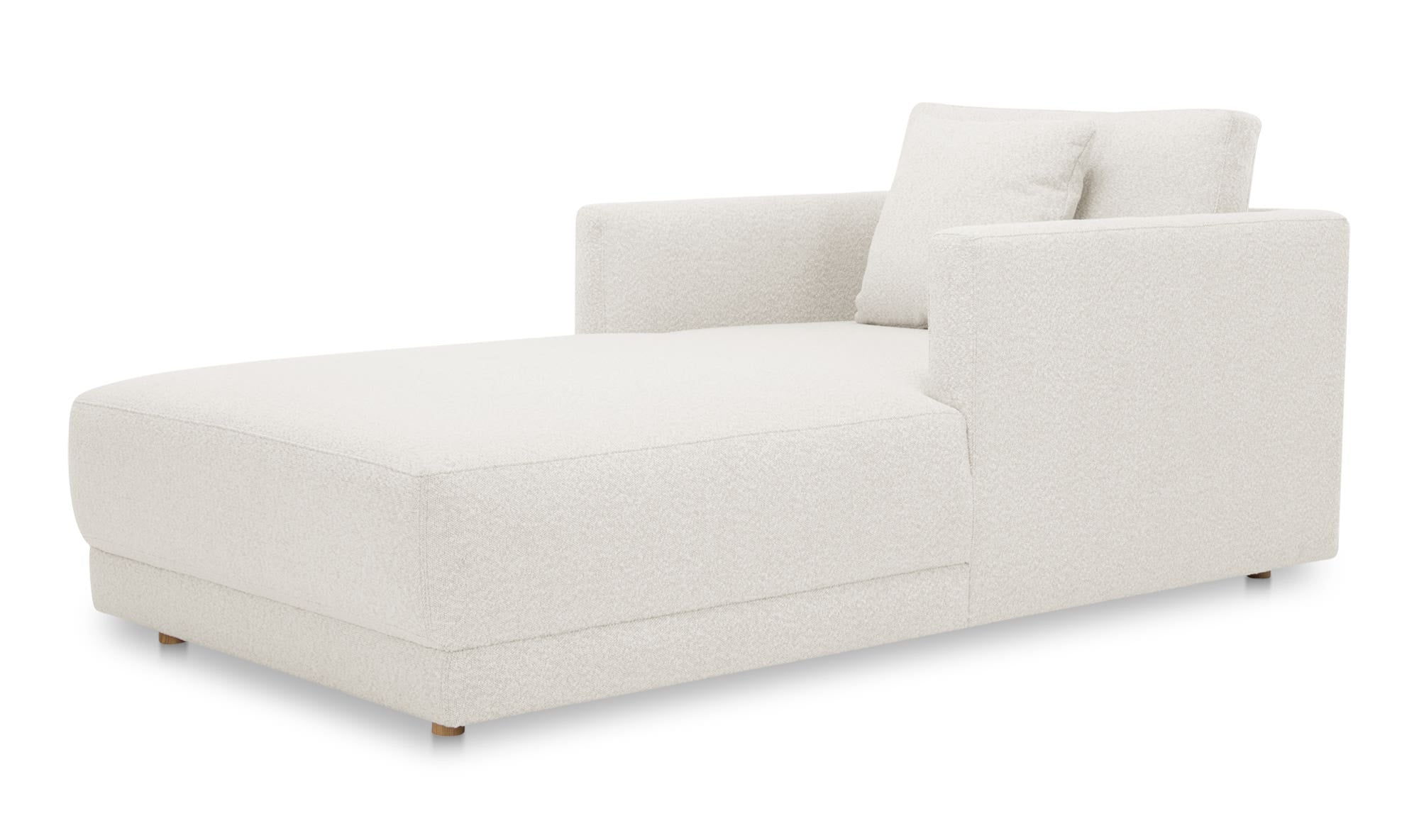 39.5" Oyster Upholstered Chaise