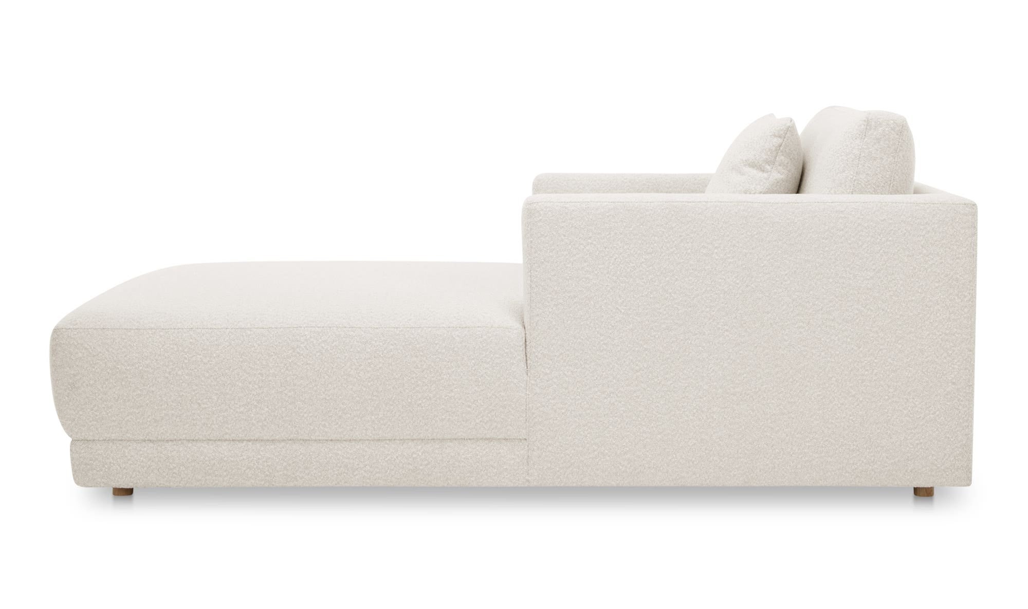 39.5" Oyster Upholstered Chaise
