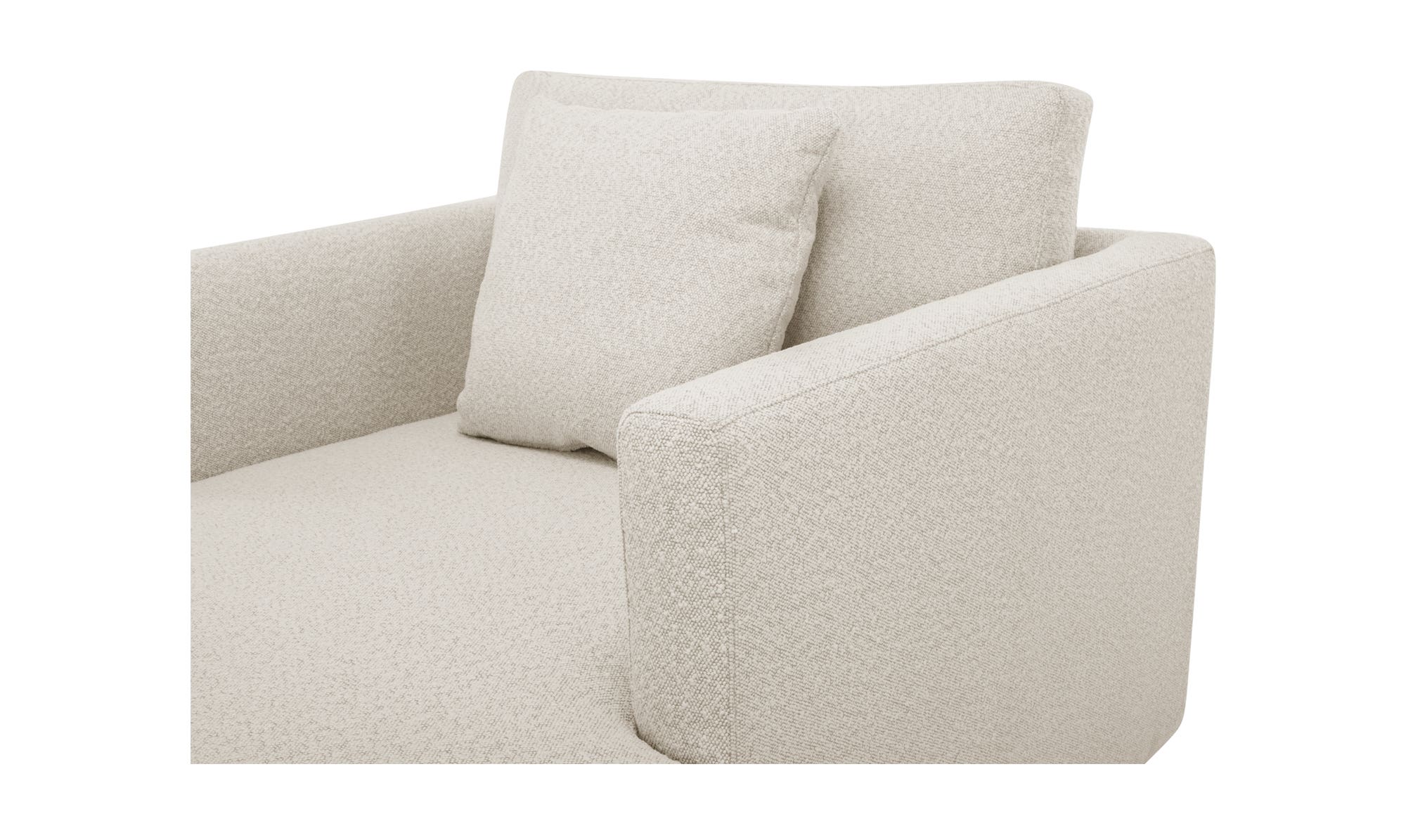 39.5" Oyster Upholstered Chaise