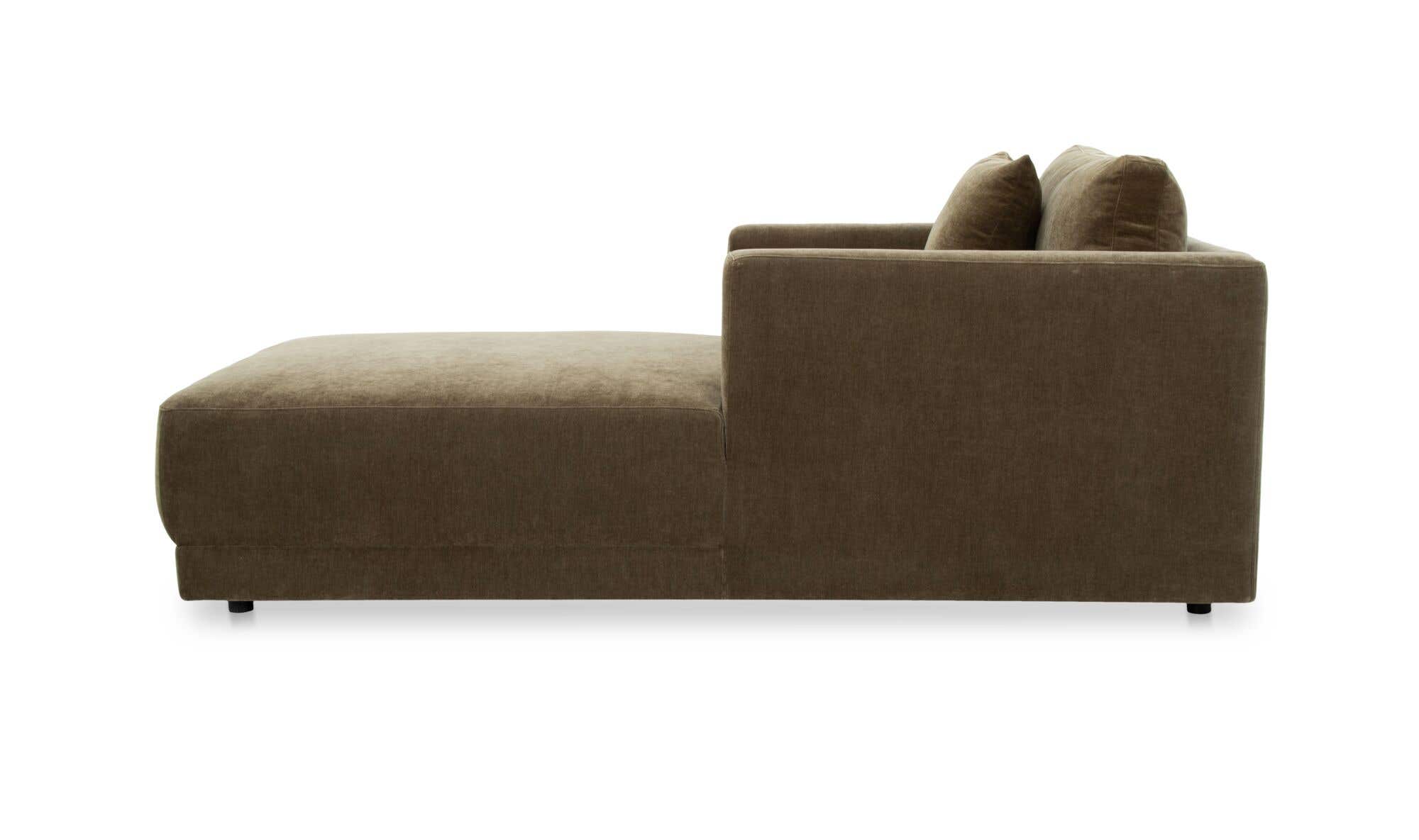 39.5" Green Upholstered Chaise