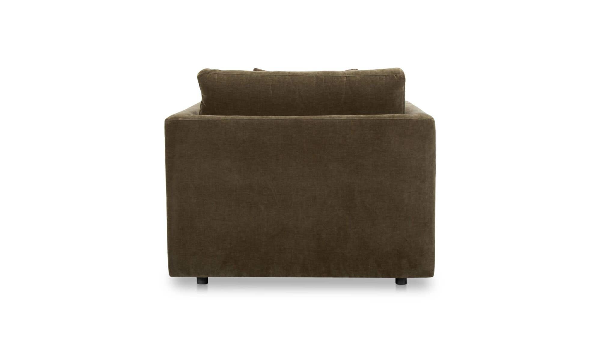 39.5" Green Upholstered Chaise