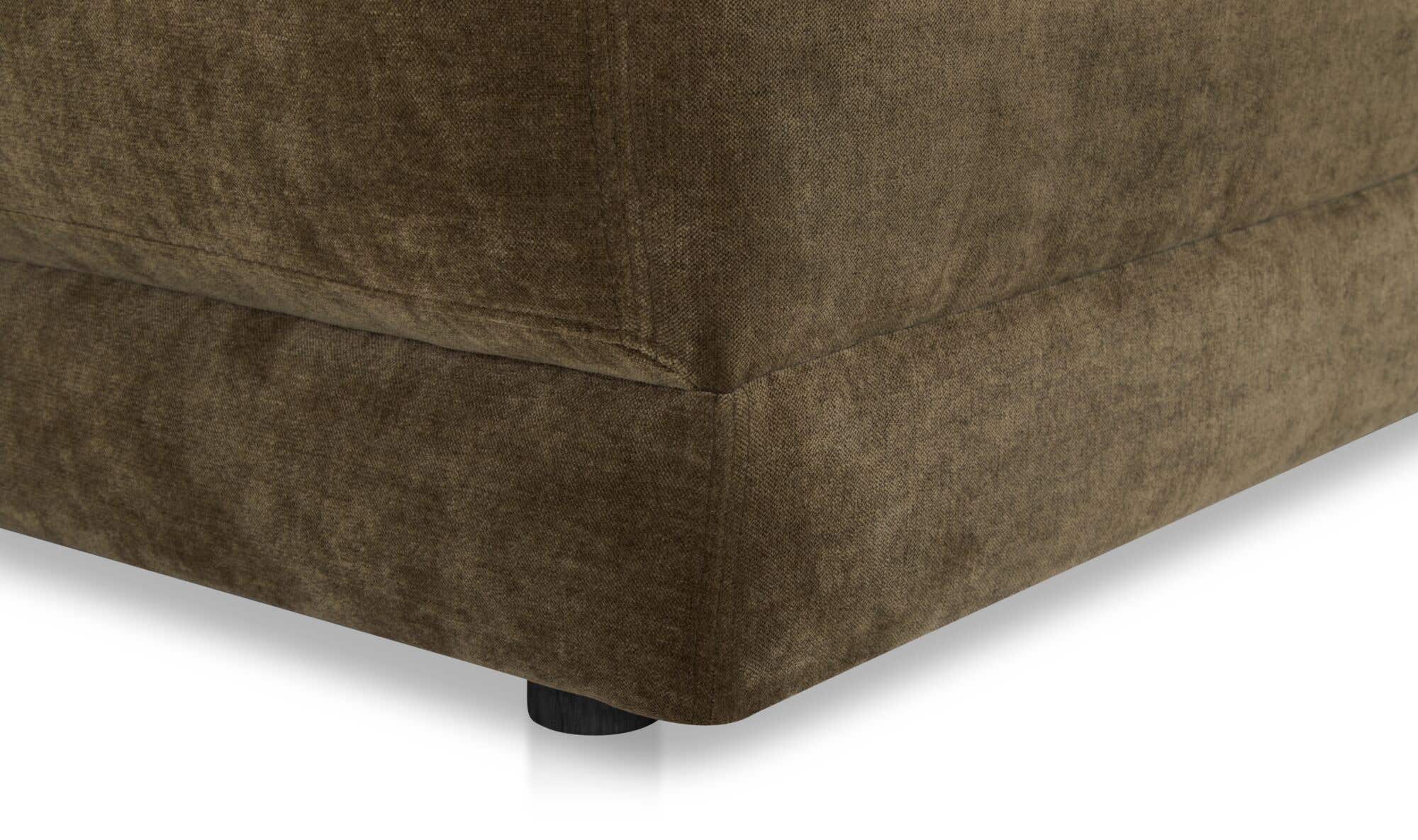 39.5" Green Upholstered Chaise
