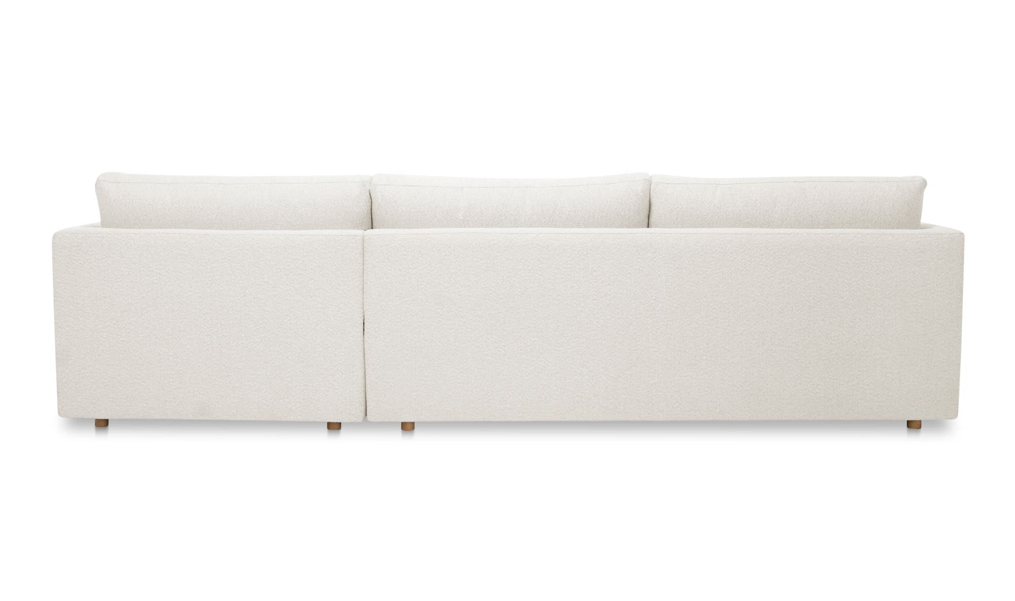 115.5" Oyster Upholstered Right Facing Sectional
