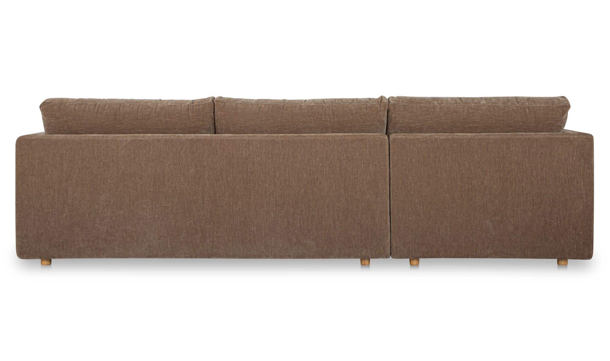 115.5" Camel Upholstered Left Facing Sectional