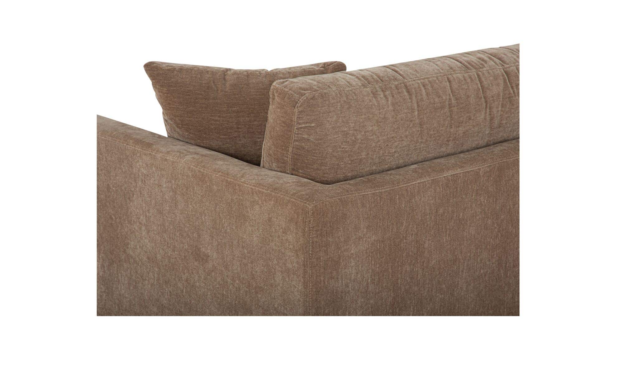 115.5" Camel Upholstered Left Facing Sectional