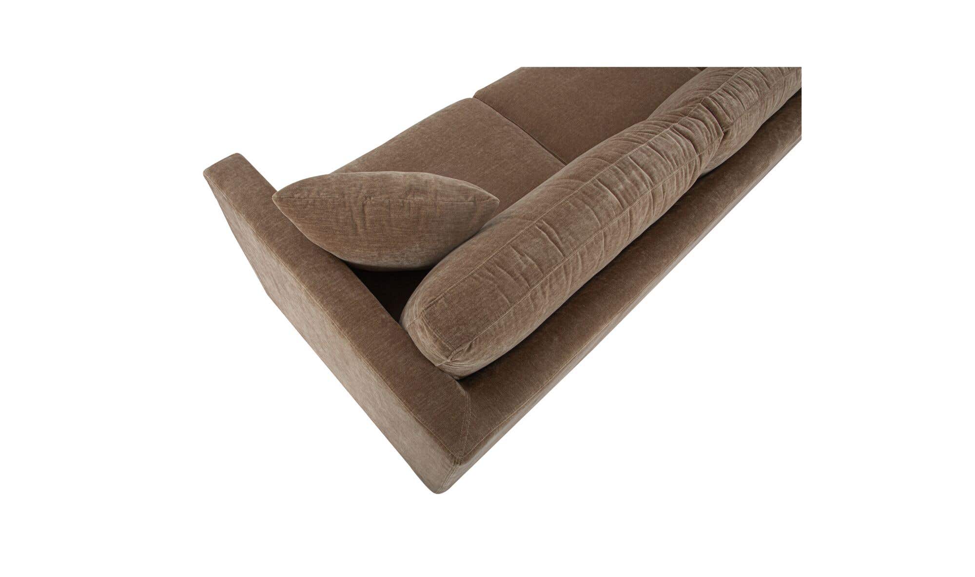 115.5" Camel Upholstered Left Facing Sectional