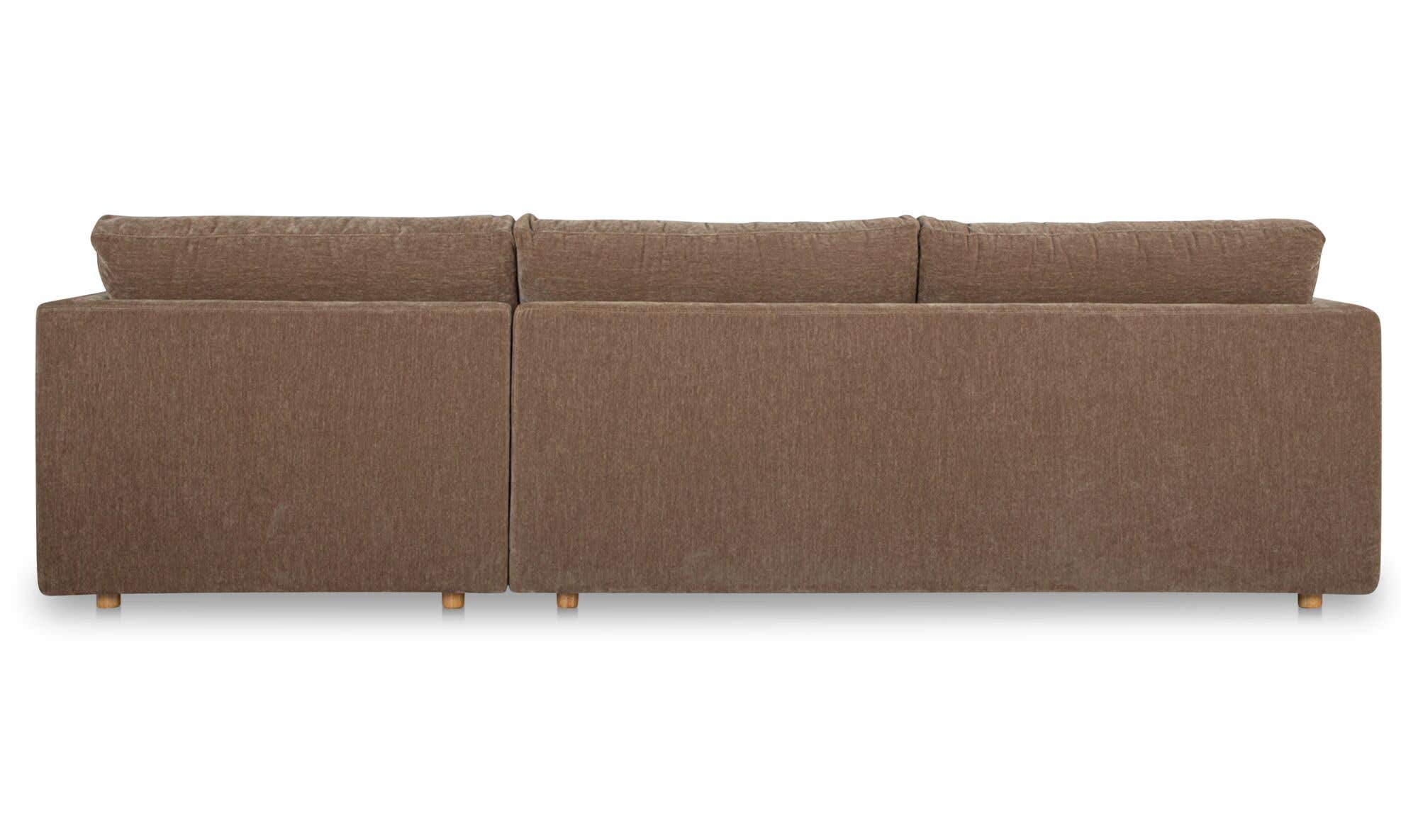 115.5" Camel Upholstered Right Facing Sectional
