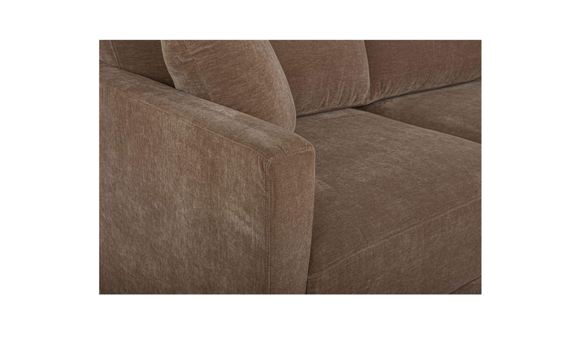 115.5" Camel Upholstered Right Facing Sectional
