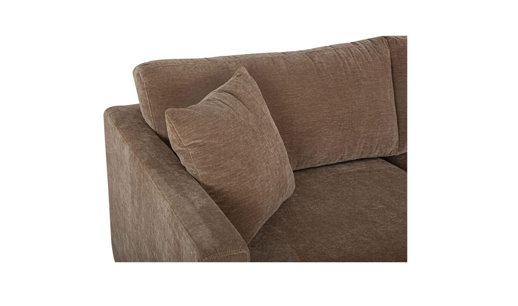 115.5" Camel Upholstered Right Facing Sectional
