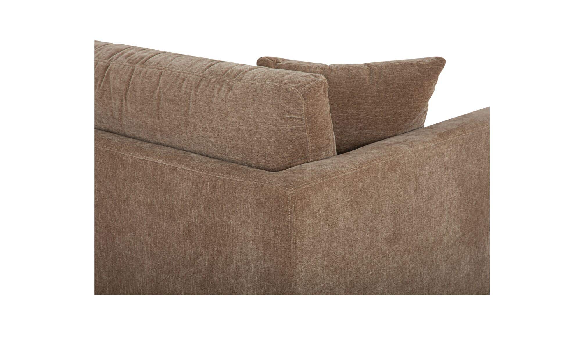 115.5" Camel Upholstered Right Facing Sectional