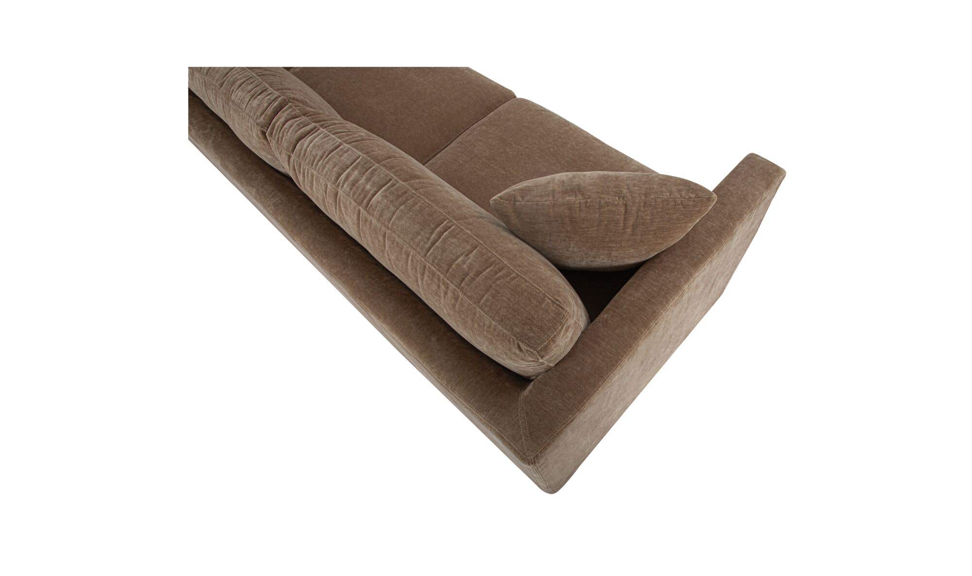 115.5" Camel Upholstered Right Facing Sectional