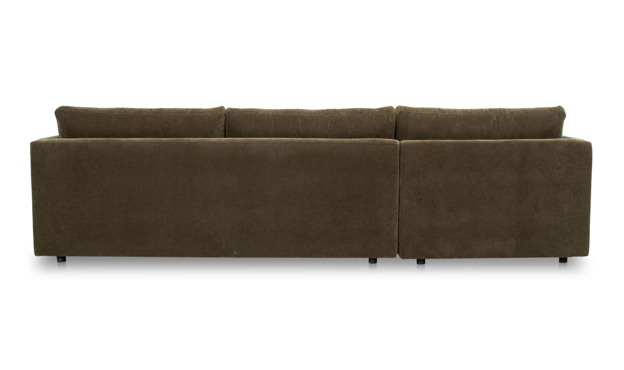115.5" Green Upholstered Left Facing Sectional