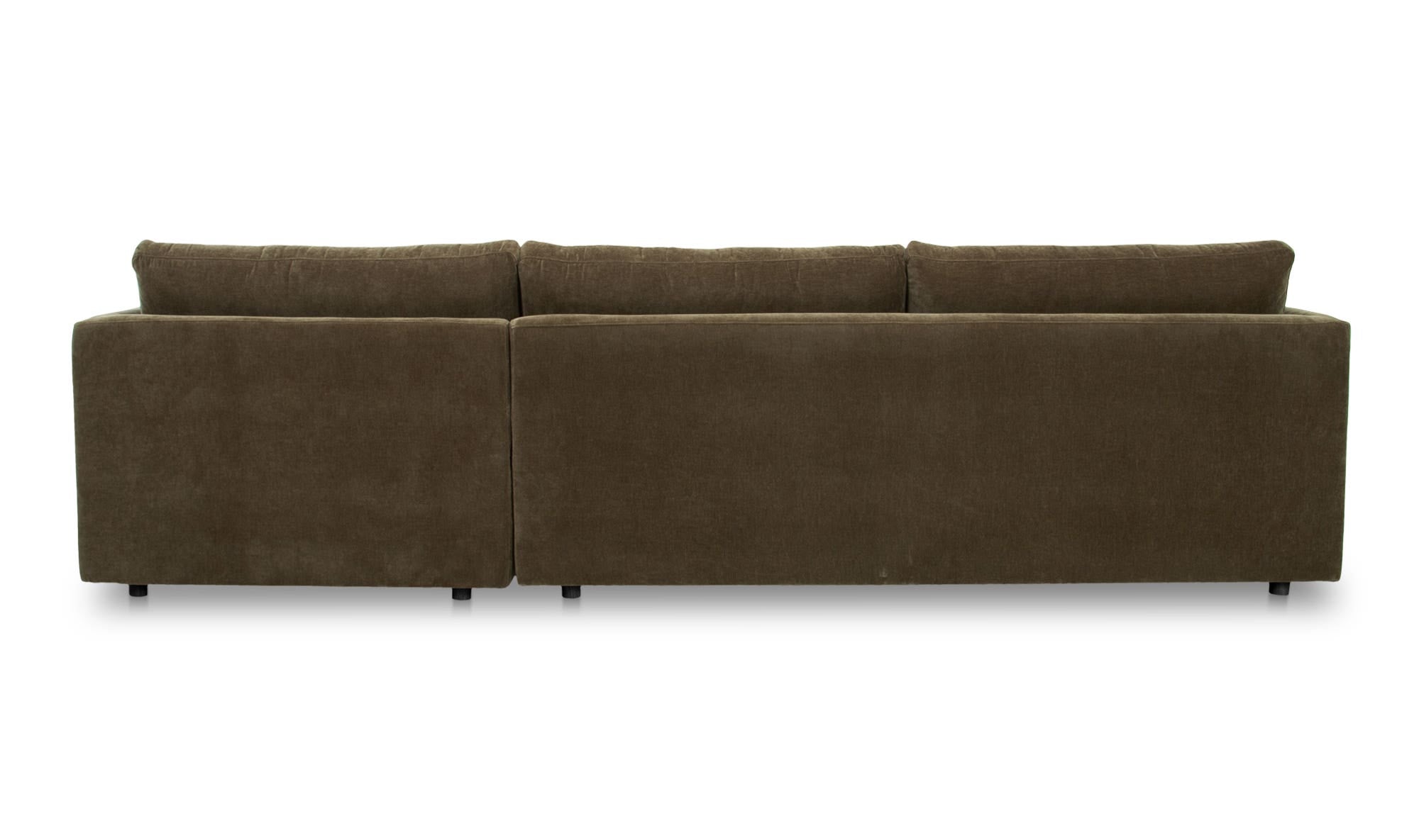 115.5" Green Upholstered Right Facing Sectional