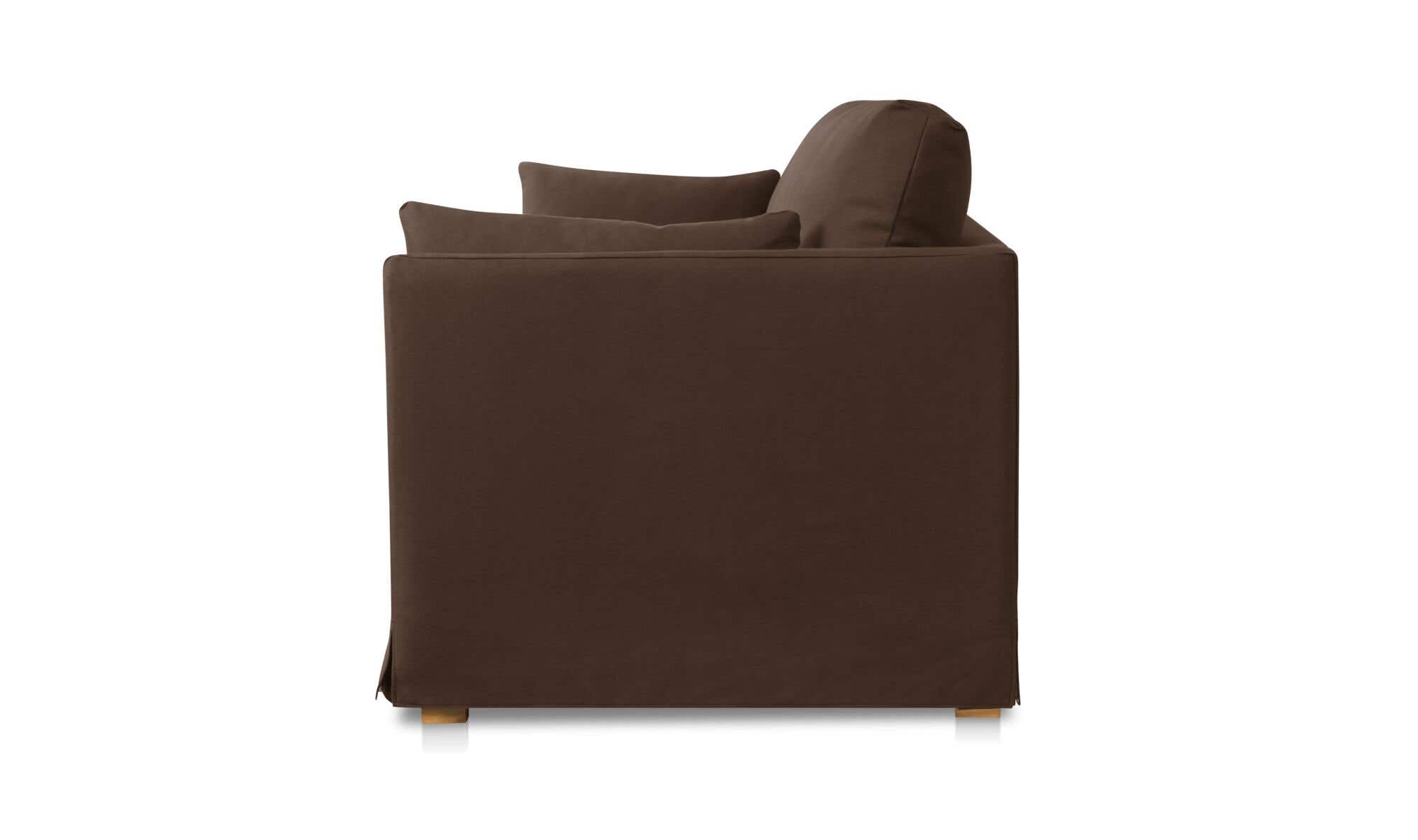 94" Dark Brown Upholstered Sofa