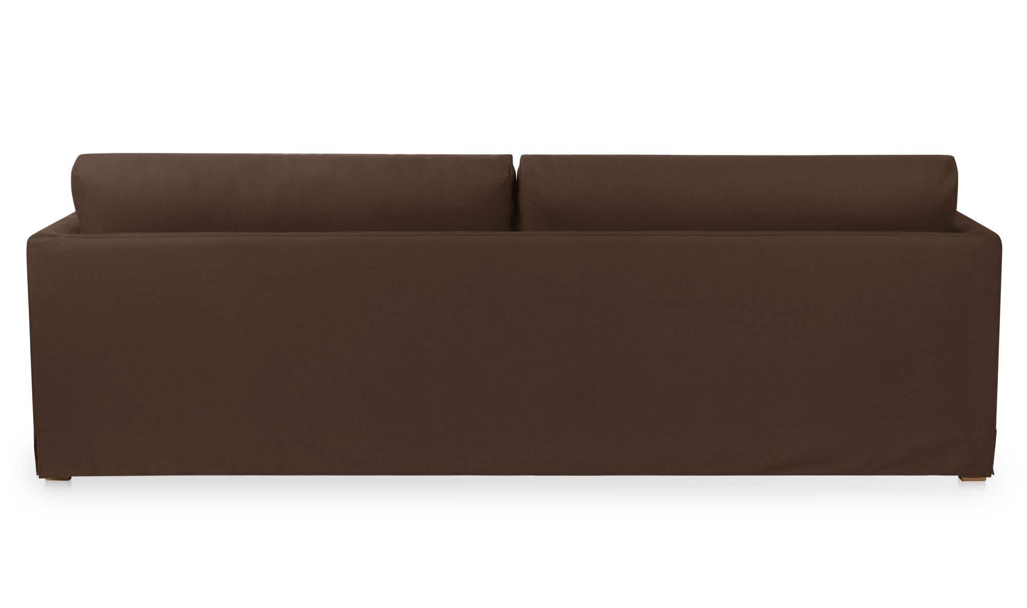 94" Dark Brown Upholstered Sofa
