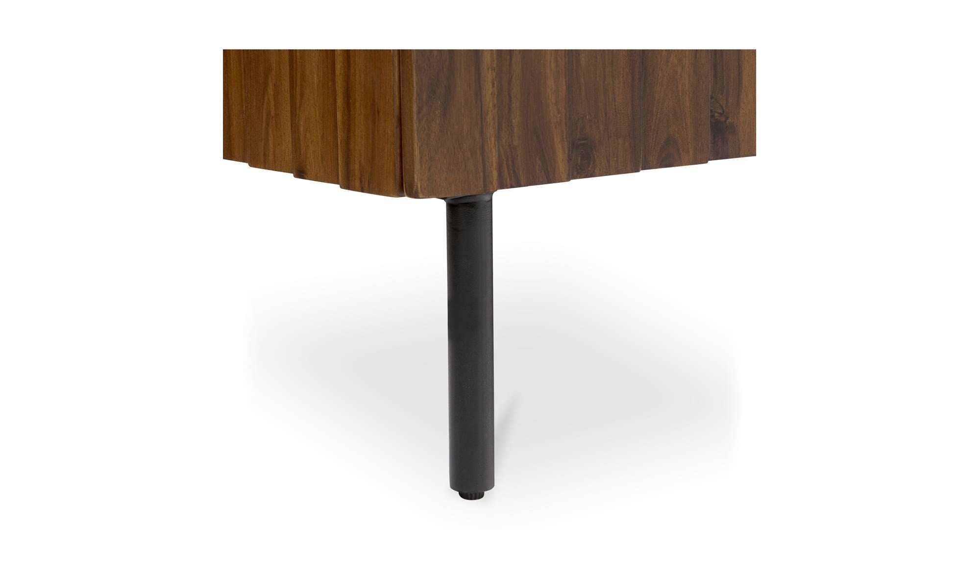 74" Brown Acacia Cabinet