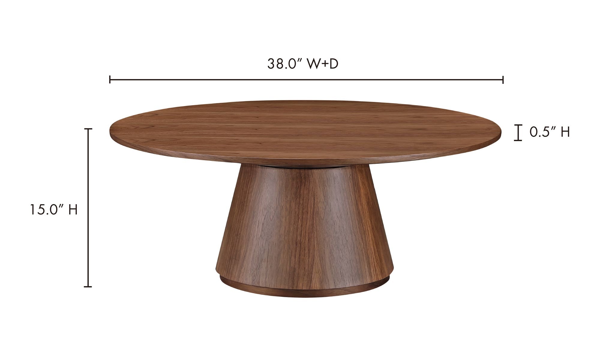 38" Walnut Coffee Table