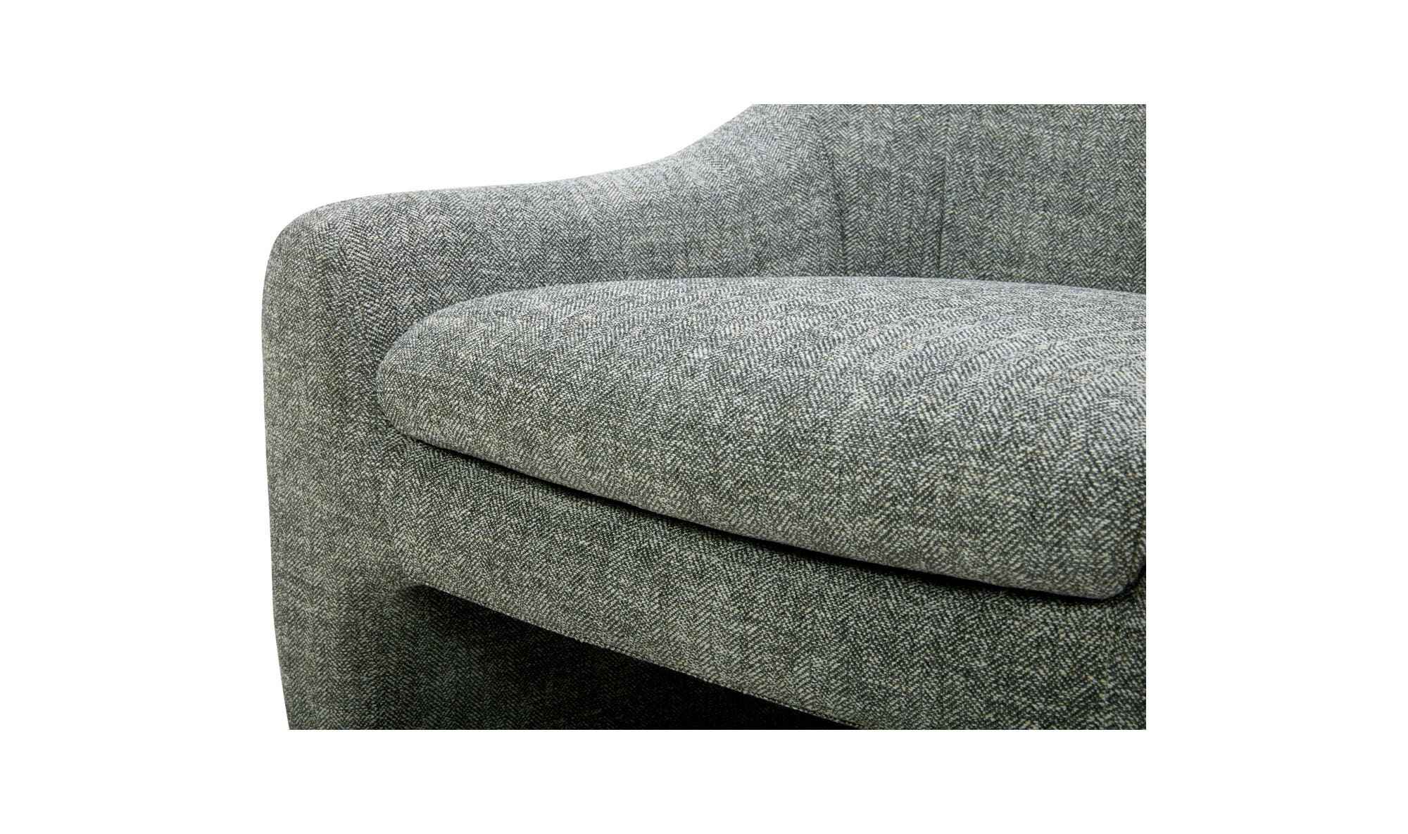 33.75" Slated Moss Upholstered Accent Chair